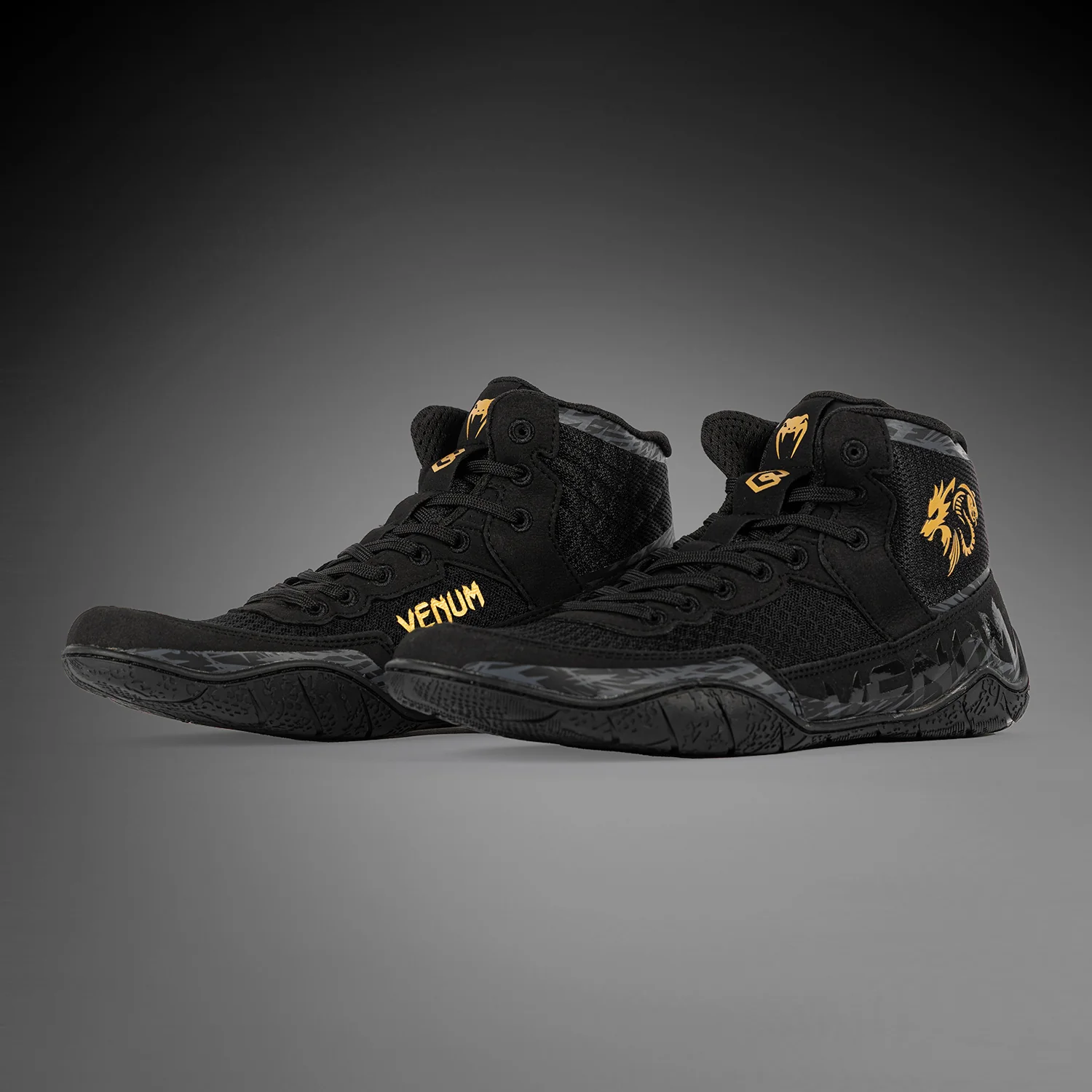 Venum x Chimaev Wrestling Shoes - Black/Grey