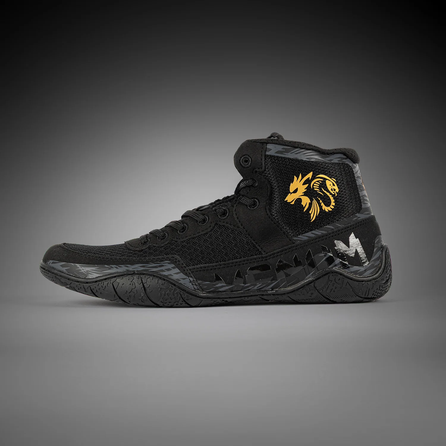 Venum x Chimaev Wrestling Shoes - Black/Grey - Image 2