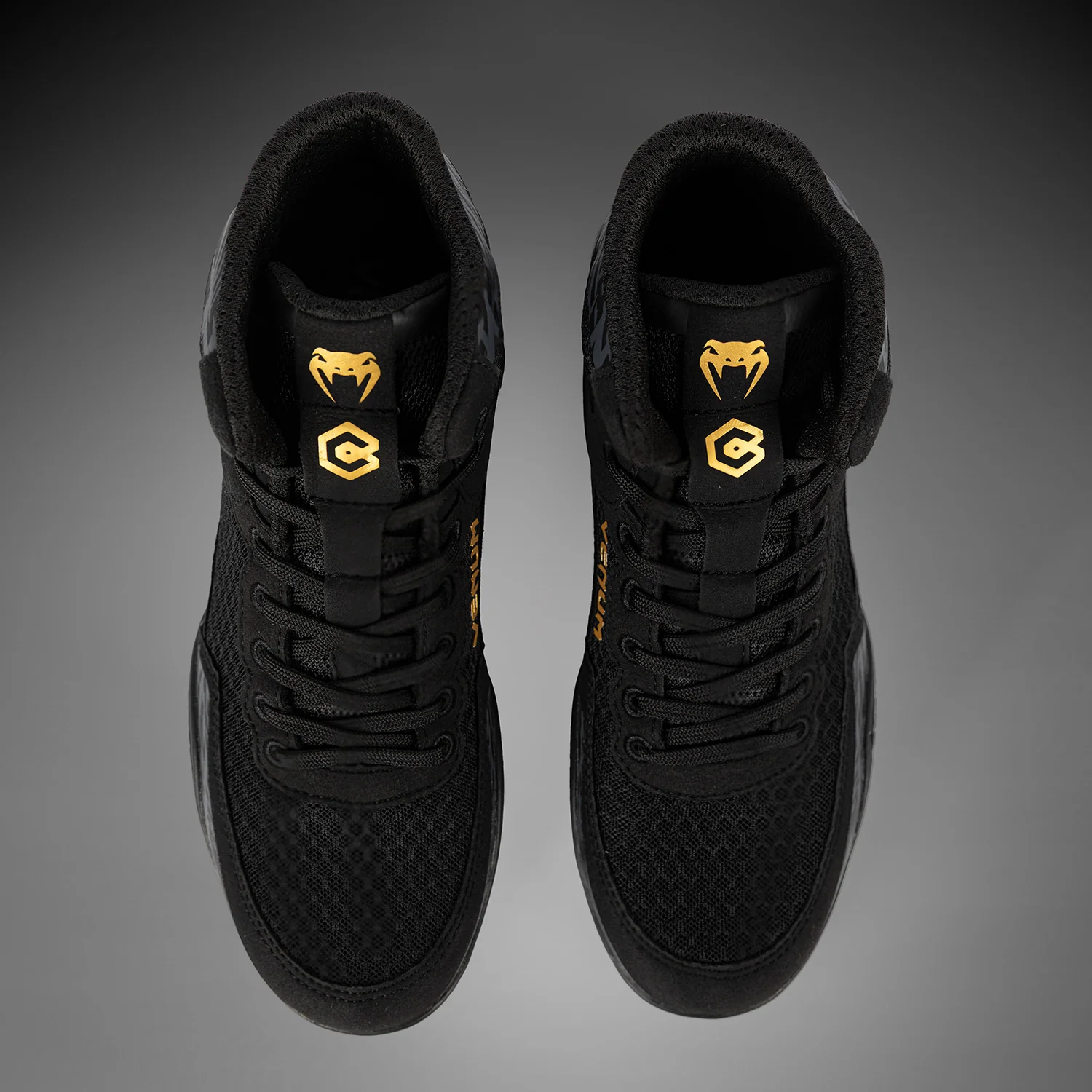 Venum x Chimaev Wrestling Shoes - Black/Grey - Image 4