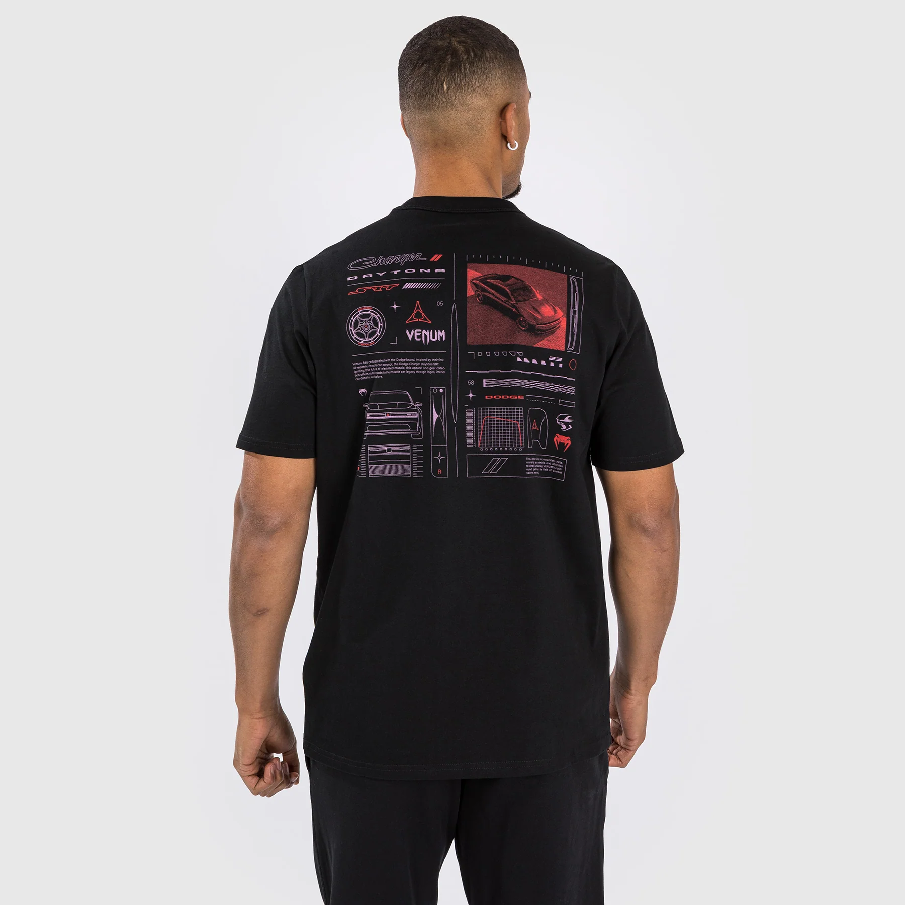 Venum x Dodge Banshee Men’s T-Shirt - Black - Image 3