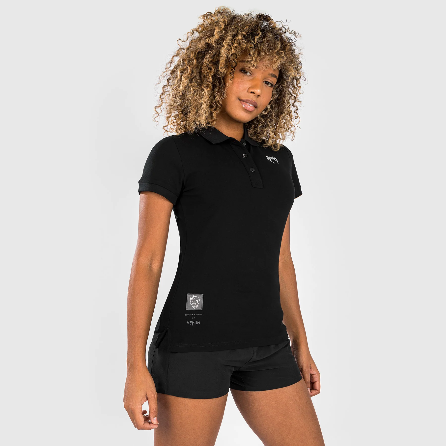 Venum x Dodge Demon 170 Women's Polo Shirt - Black - Image 3
