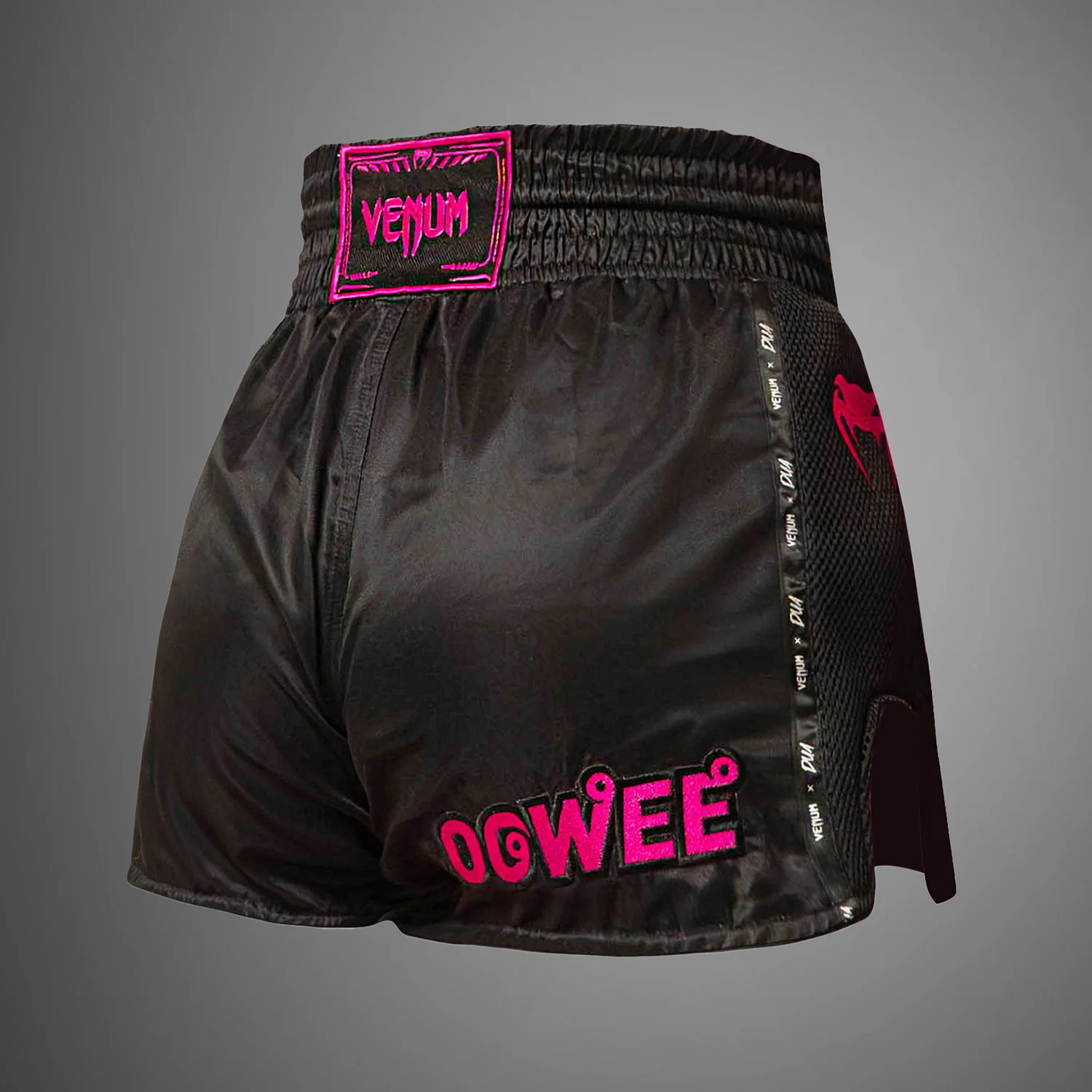 Venum x Dua Muay Thai Shorts - Black/Fuscia Pink - Image 4