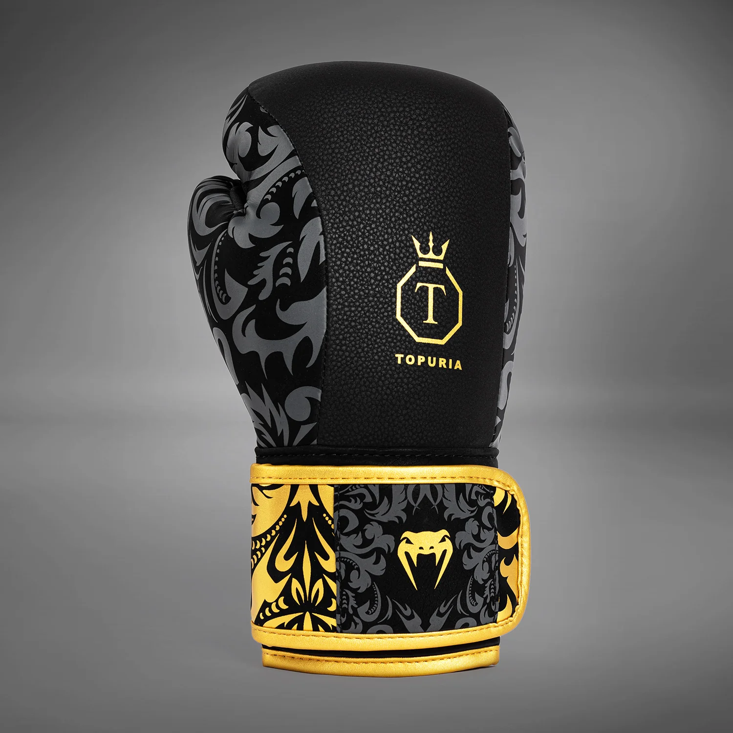 Venum x Topuria Unmatched Edition Boxing Gloves - Black/Gold - Image 5