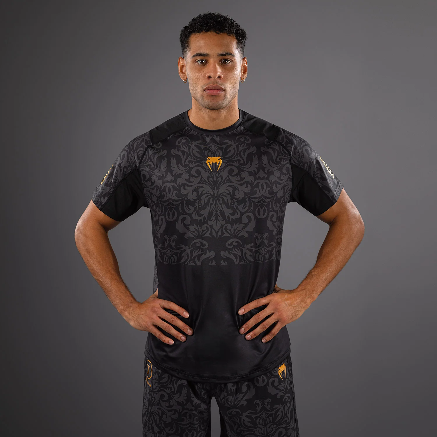 Venum x Topuria Unmatched Edition Dry-Tech Shirt - Black/Gold