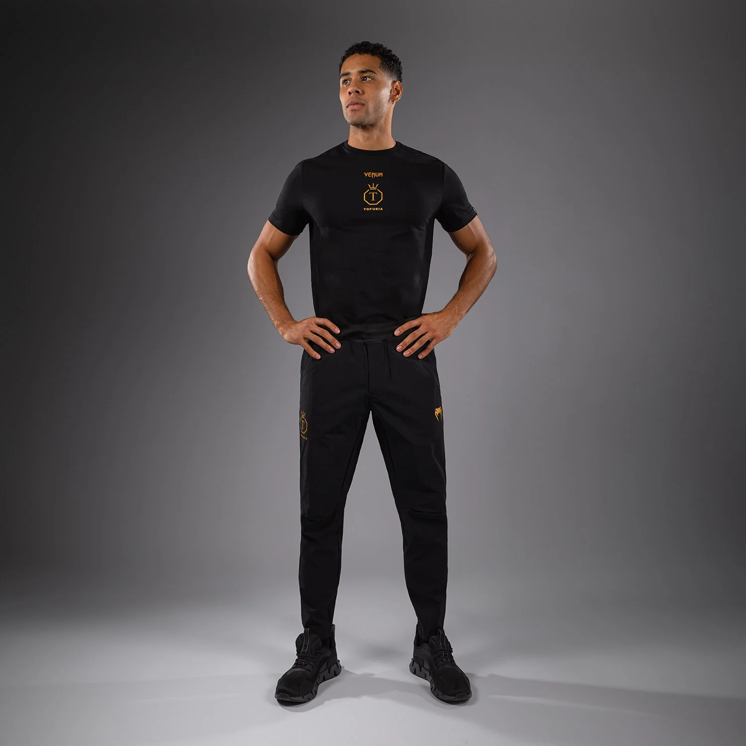 Venum x Topuria Unmatched Edition Joggers - Black/Gold - Image 2