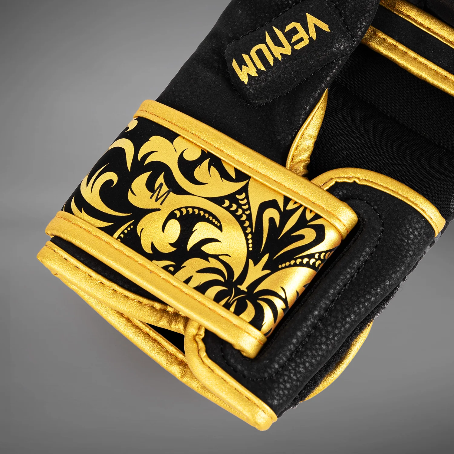 Venum x Topuria Unmatched Edition MMA Sparring Gloves - Black/Gold - Image 6