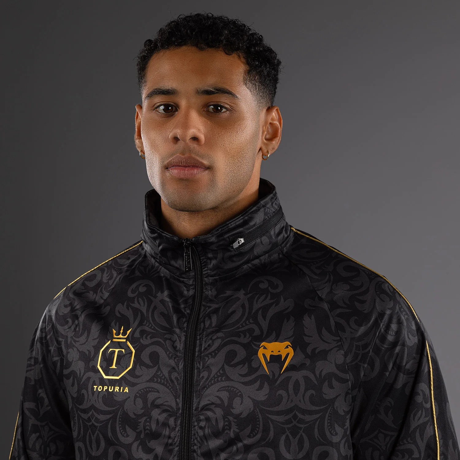 Venum x Topuria Unmatched Edition Track Jacket - Black/Gold - Image 2