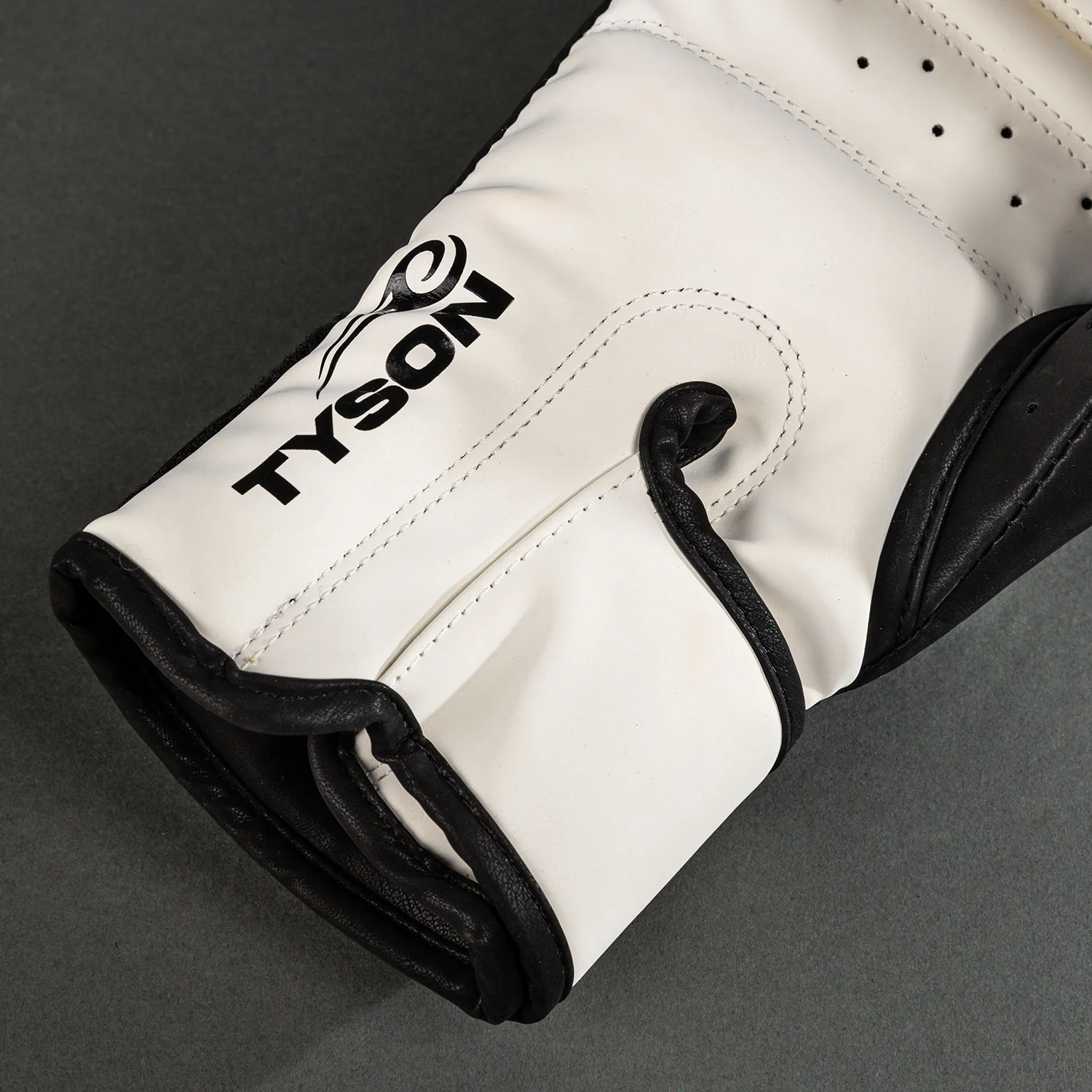 Venum Mike Tyson Replica Boxing Gloves - Deep Black/Optical White - Image 4