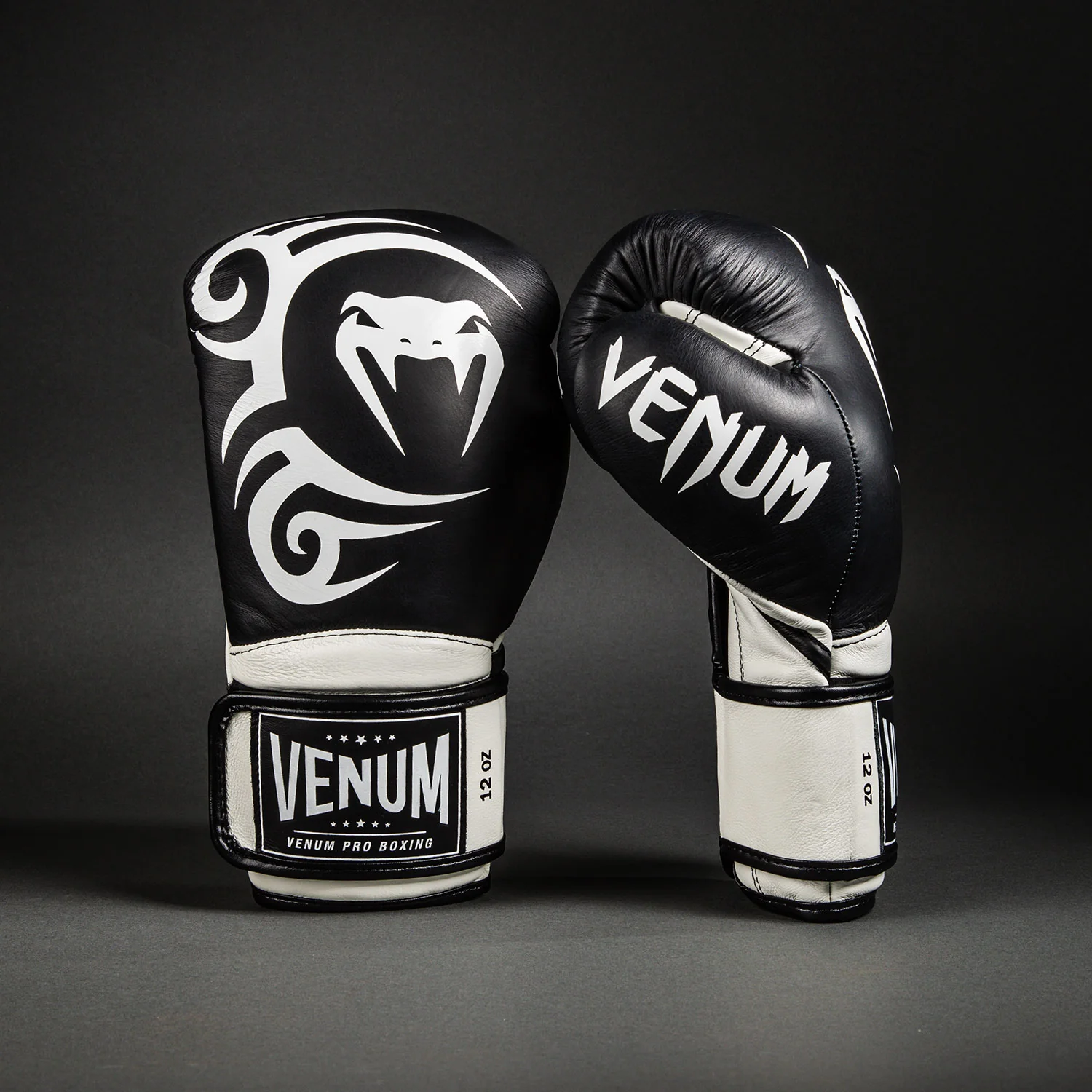Venum Giant 2.0 Mike Tyson Pro Boxing Gloves - Deep Black/Optical White - Image 2