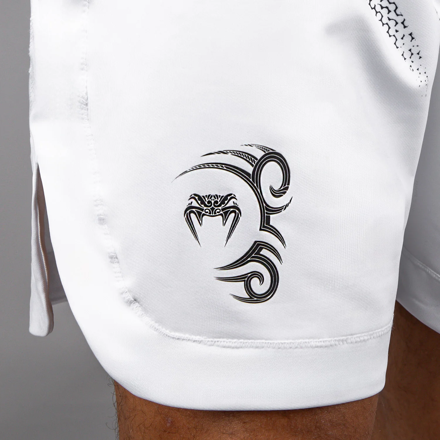 Venum x Mike Tyson Tiger Boxing Shorts - Optical White/Deep Black - Image 7