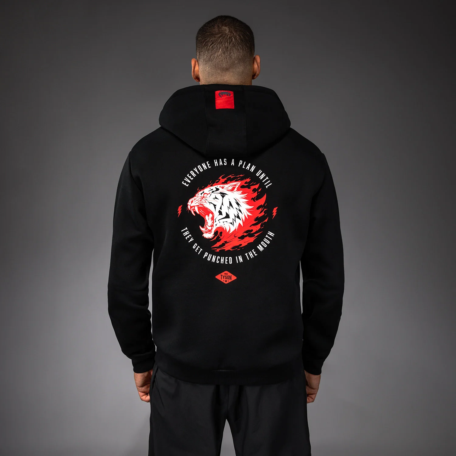 Venum x Mike Tyson Tiger Hoodie - Deep Black/Intense Red - Image 4