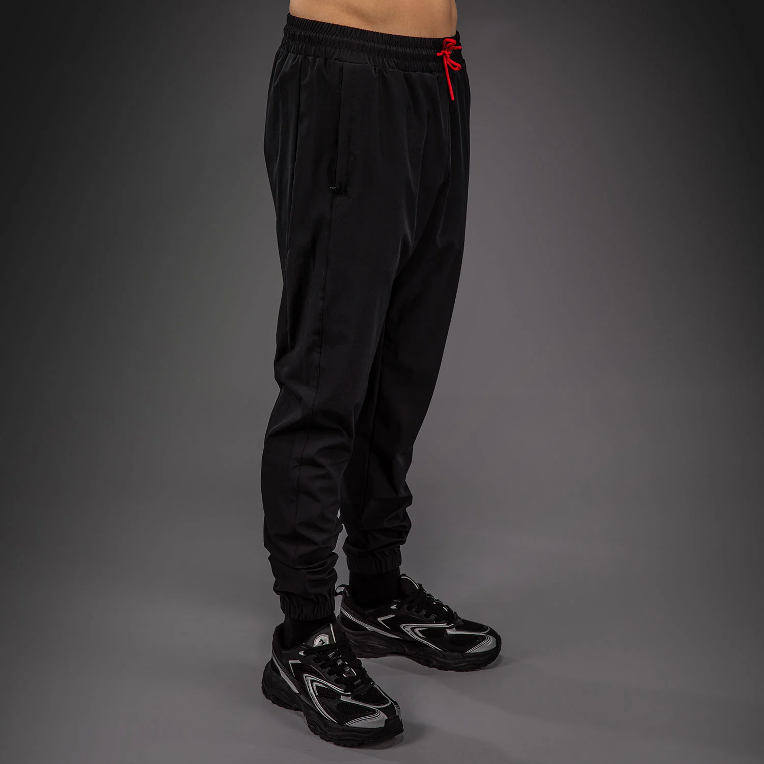 Venum x Mike Tyson Tiger Joggers - Deep Black/Intense Red - Image 3