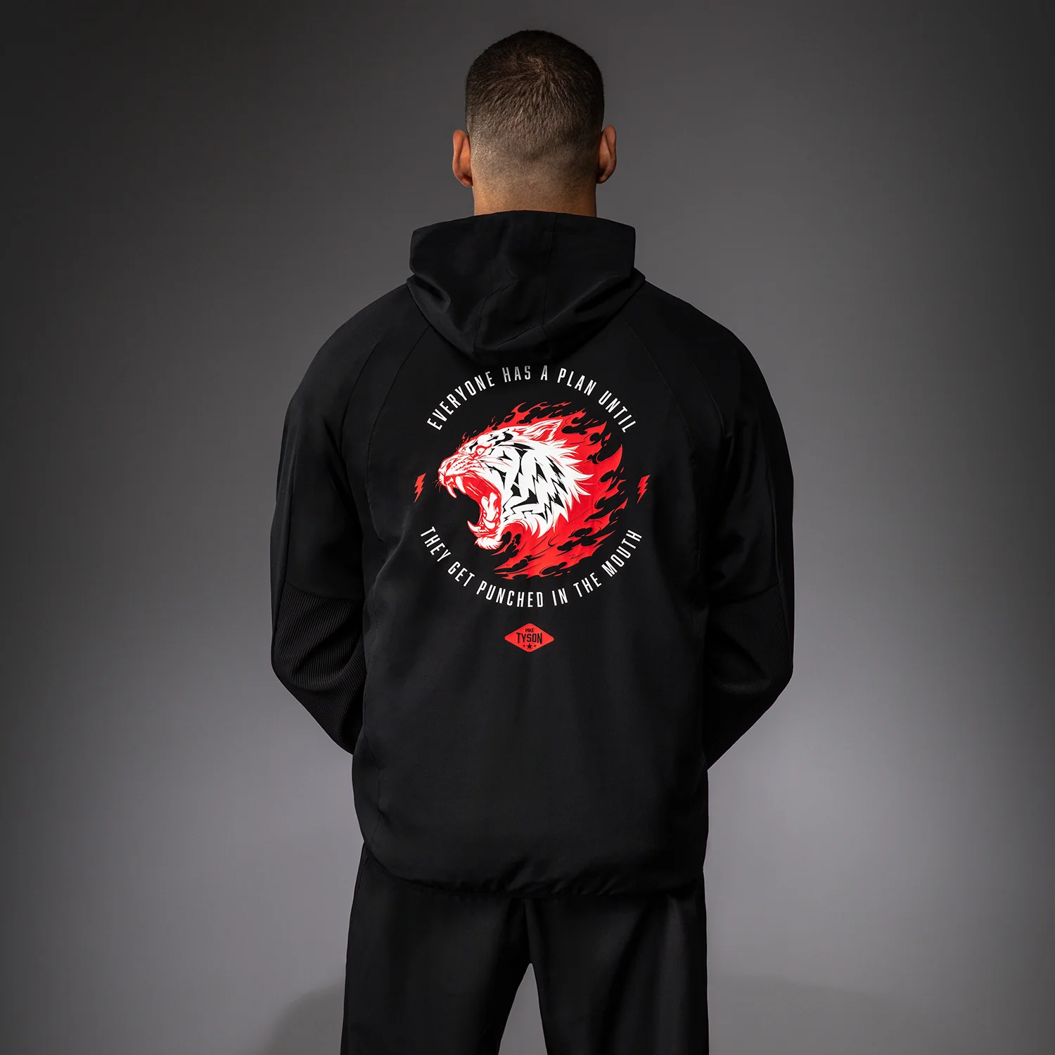 Venum x Mike Tyson Tiger Track Jacket - Deep Deep Black/Intense Red - Image 5