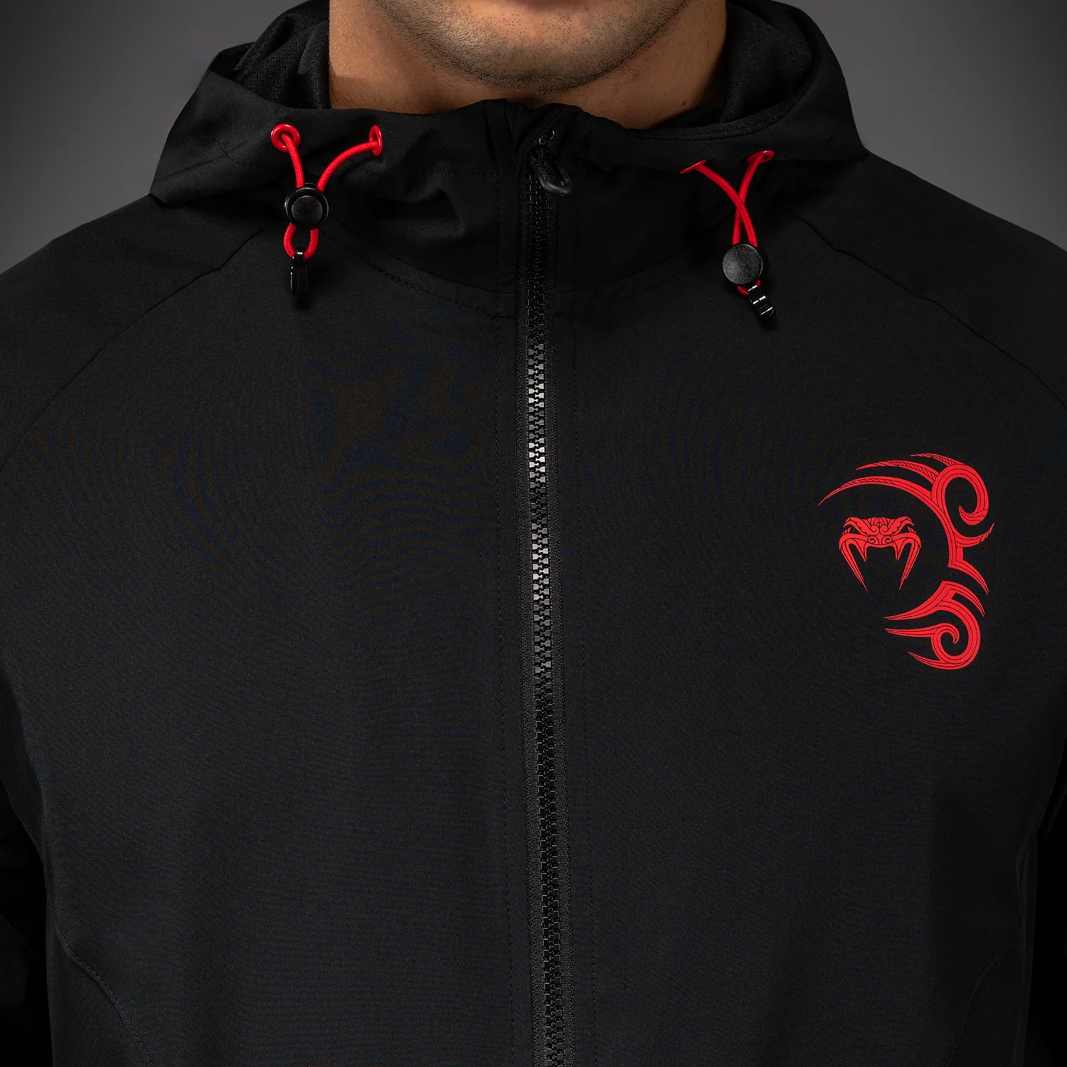 Venum x Mike Tyson Tiger Track Jacket - Deep Deep Black/Intense Red - Image 6