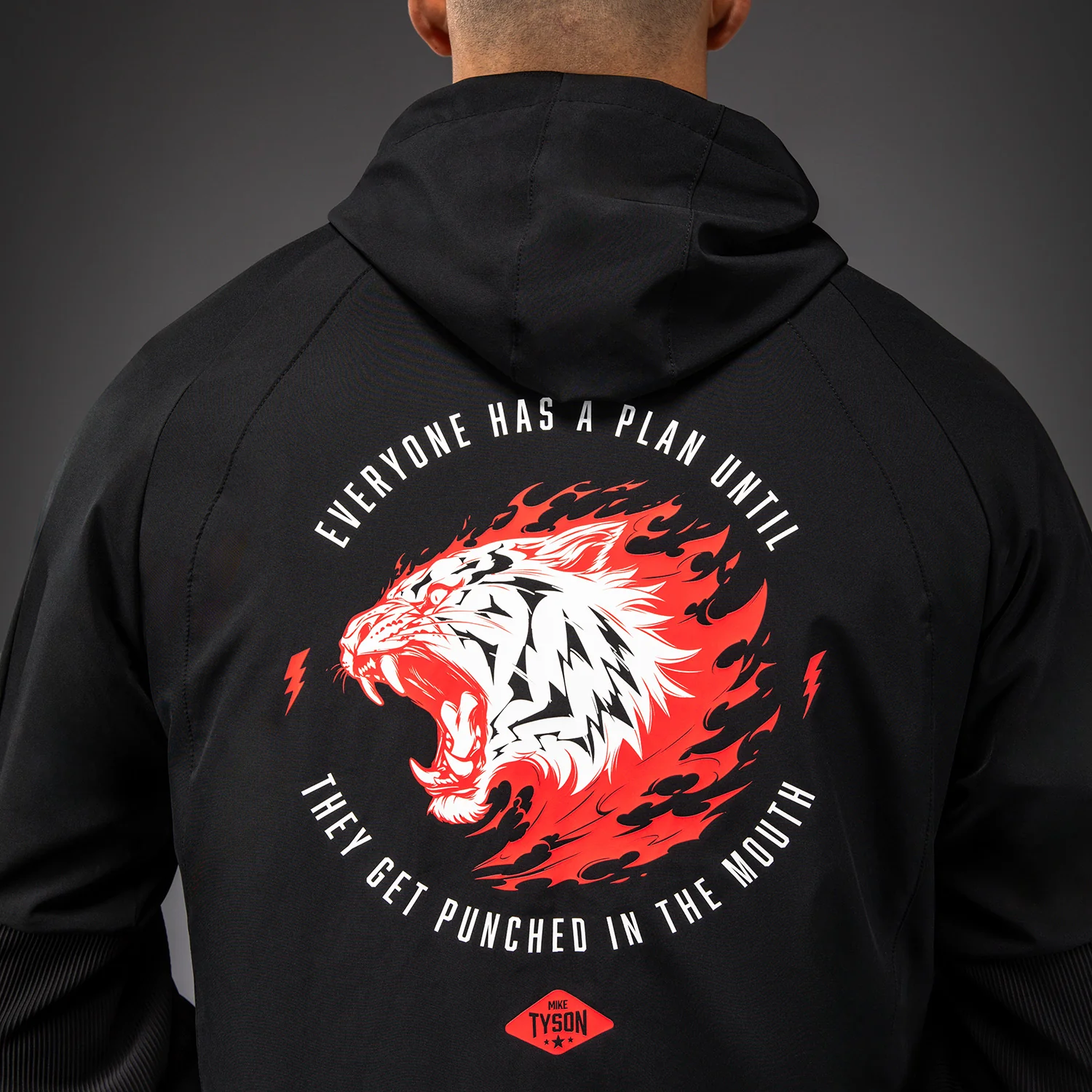Venum x Mike Tyson Tiger Track Jacket - Deep Deep Black/Intense Red - Image 7