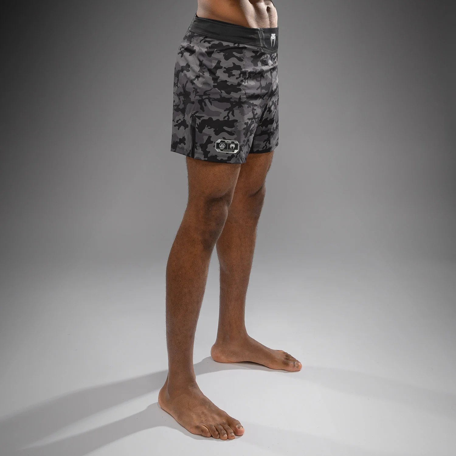 Venum x Polaris Fight Shorts - Black/Storm Grey - Image 4