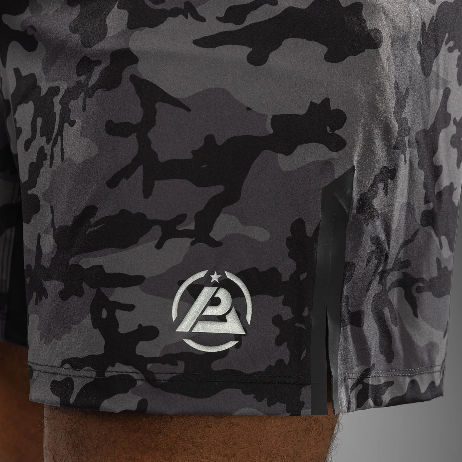 Venum x Polaris Fight Shorts - Black/Storm Grey - Image 7