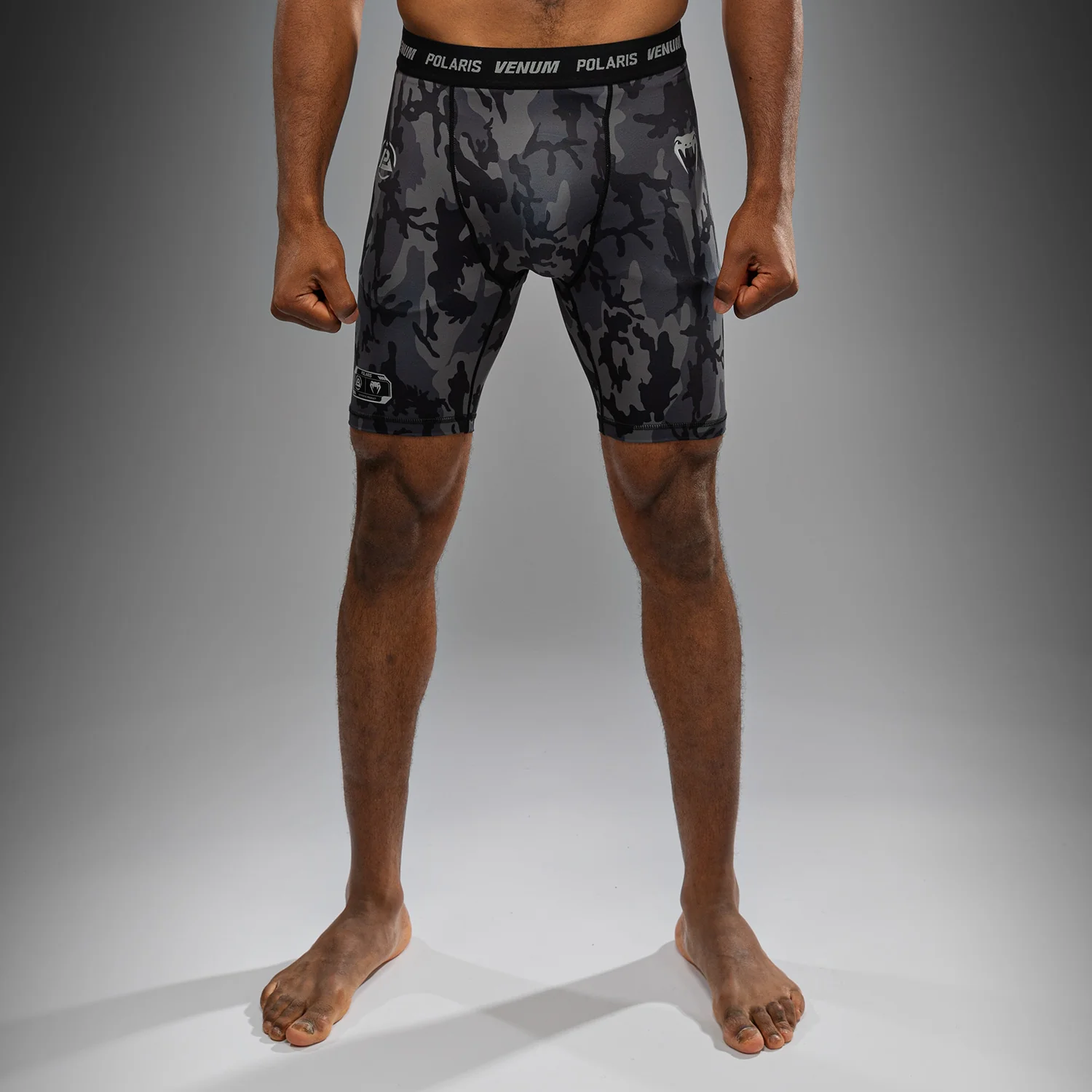 Venum x Polaris Vale Tudo Shorts - Black/Storm Grey