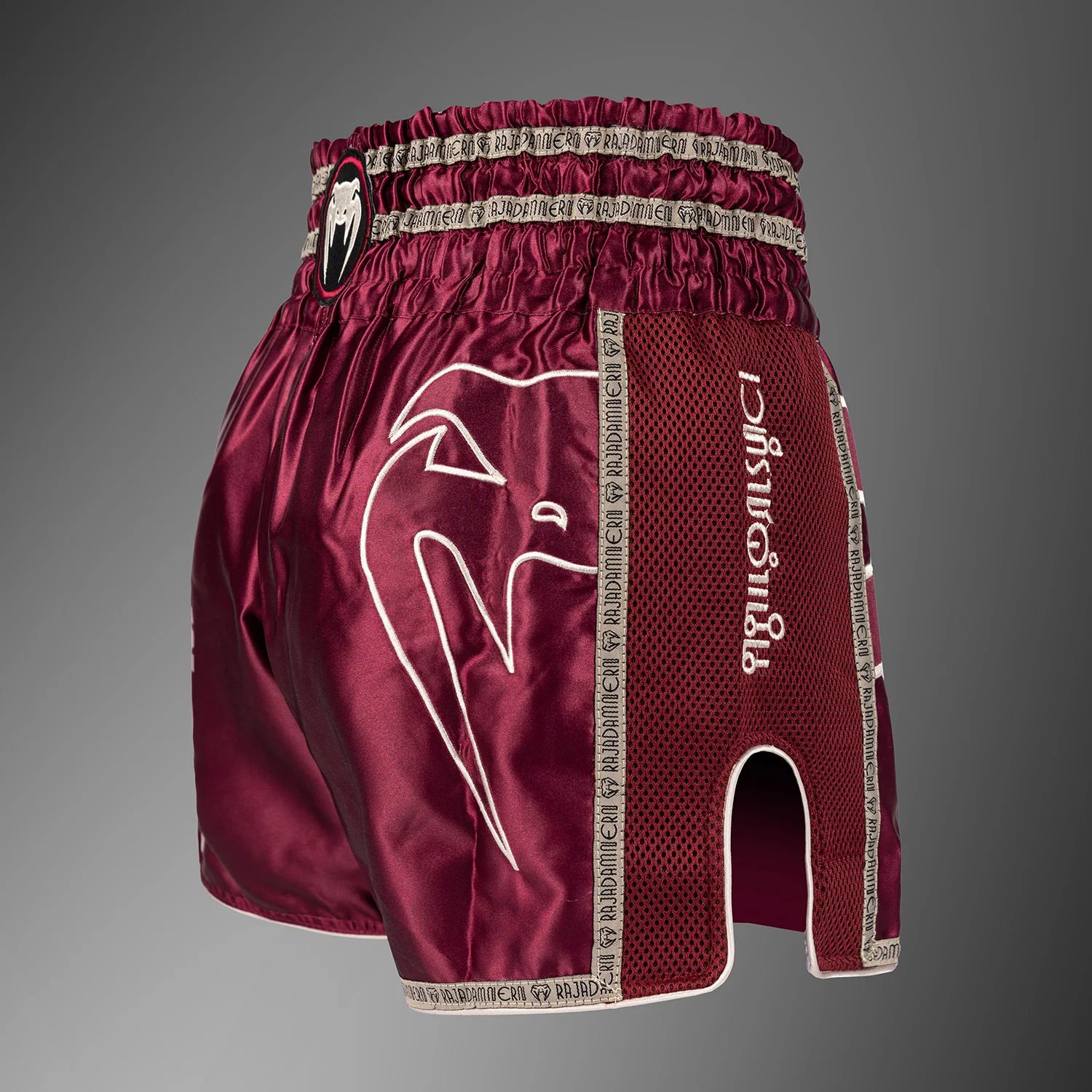 Venum x Rajadamnern Muay Thai Shorts - Burgundy - Image 3