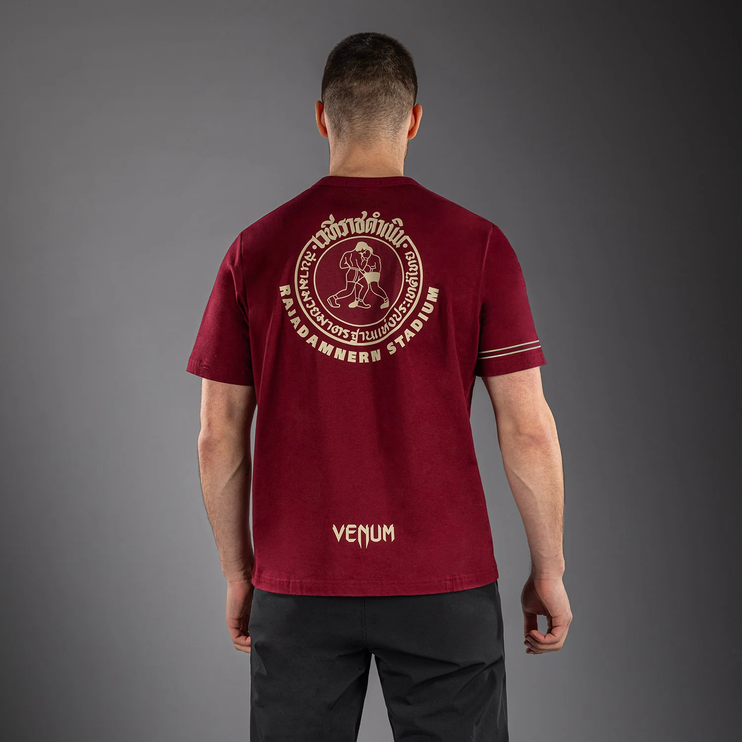 Venum x Rajadamnern T-Shirt - Burgundy - Image 3