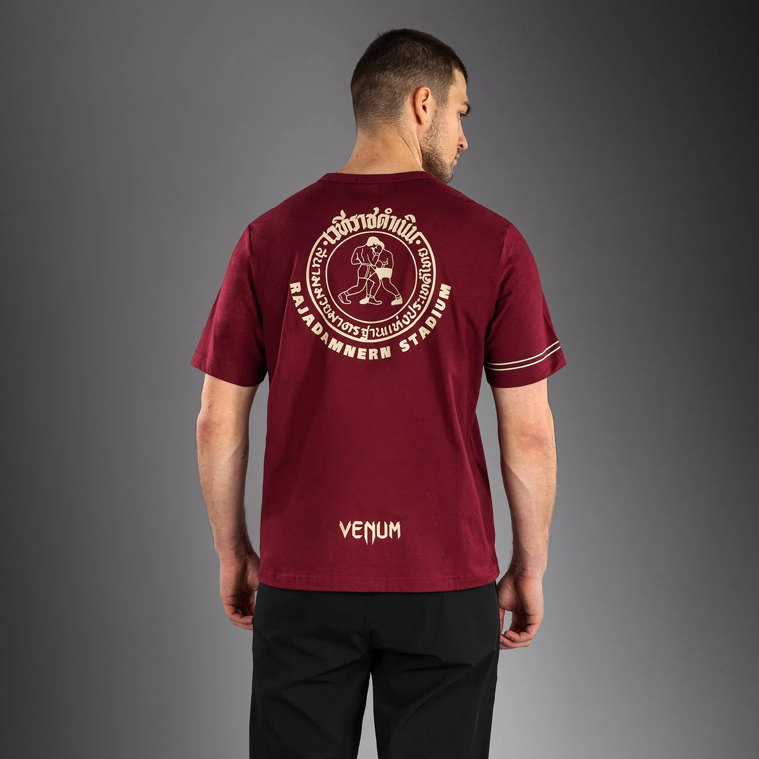 Venum x Rajadamnern T-Shirt - Burgundy - Image 4