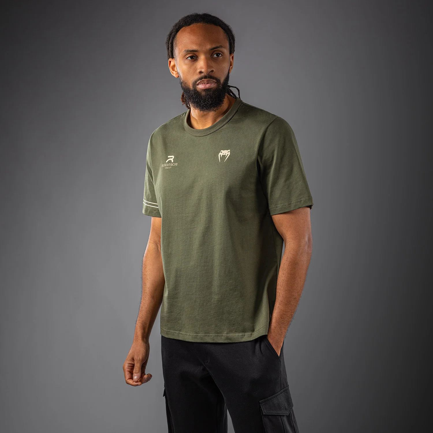 Venum x Rajadamnern T-Shirt - Military Green - Image 2
