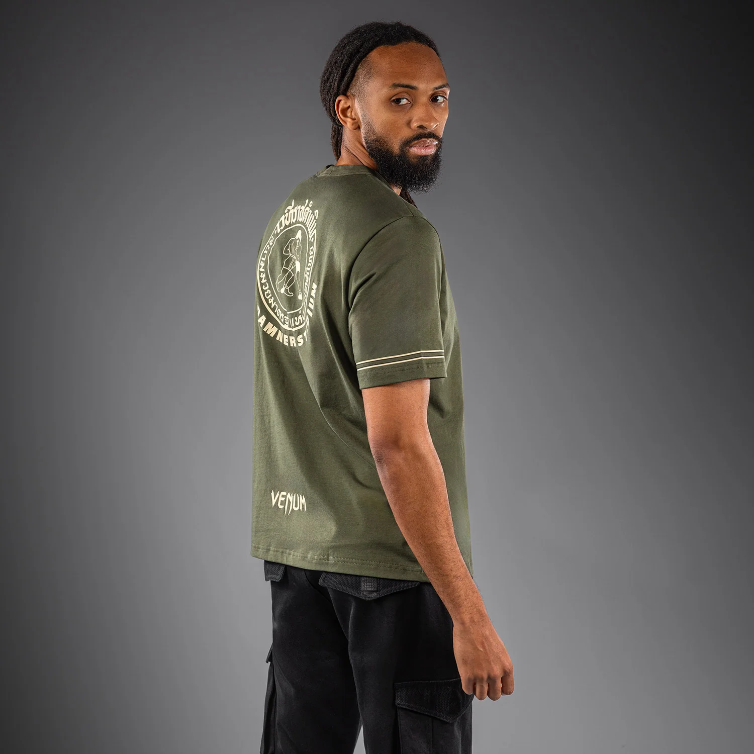 Venum x Rajadamnern T-Shirt - Military Green - Image 4
