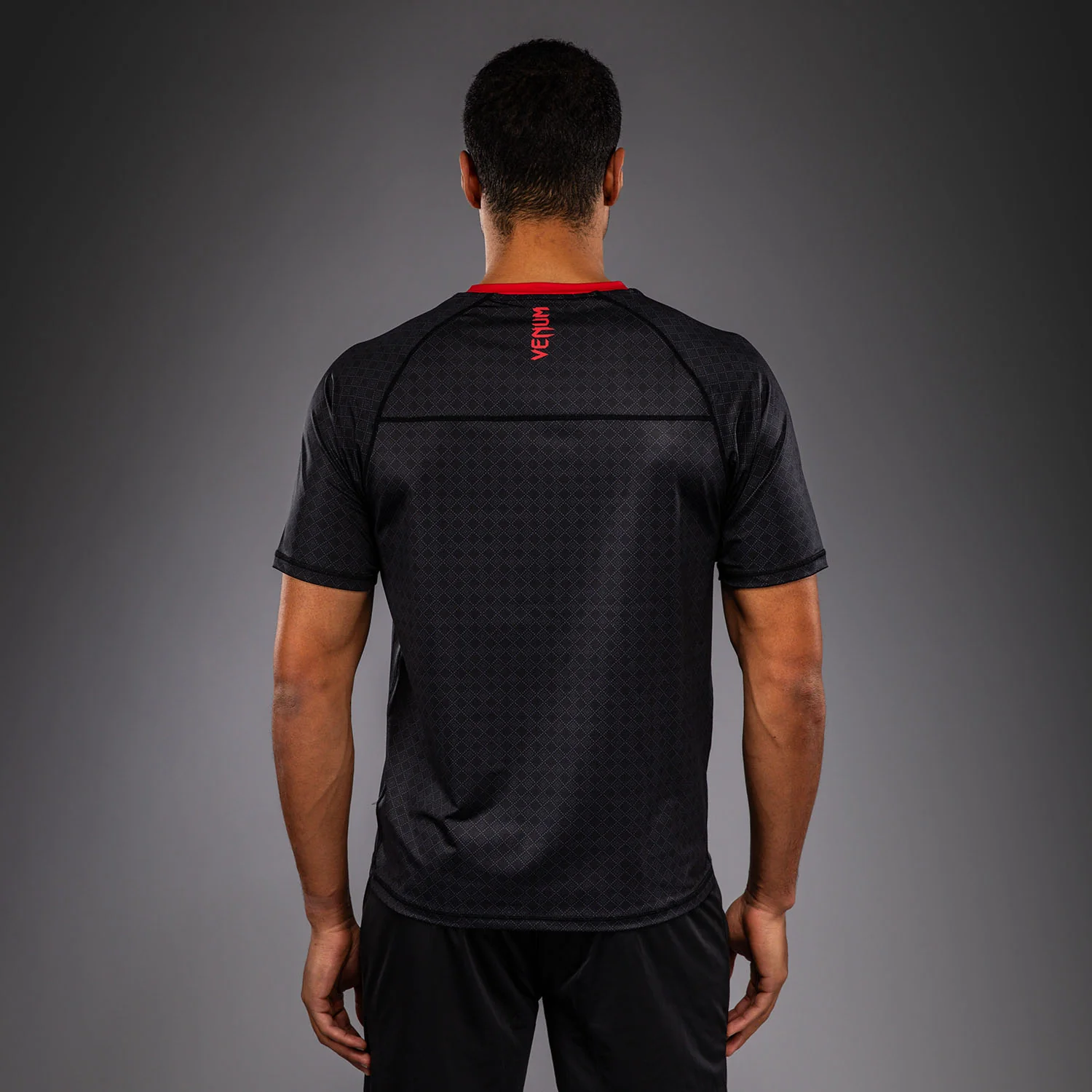 Venum x Roger Gracie Signature Dry Tech T-Shirt - Black/Red - Image 4