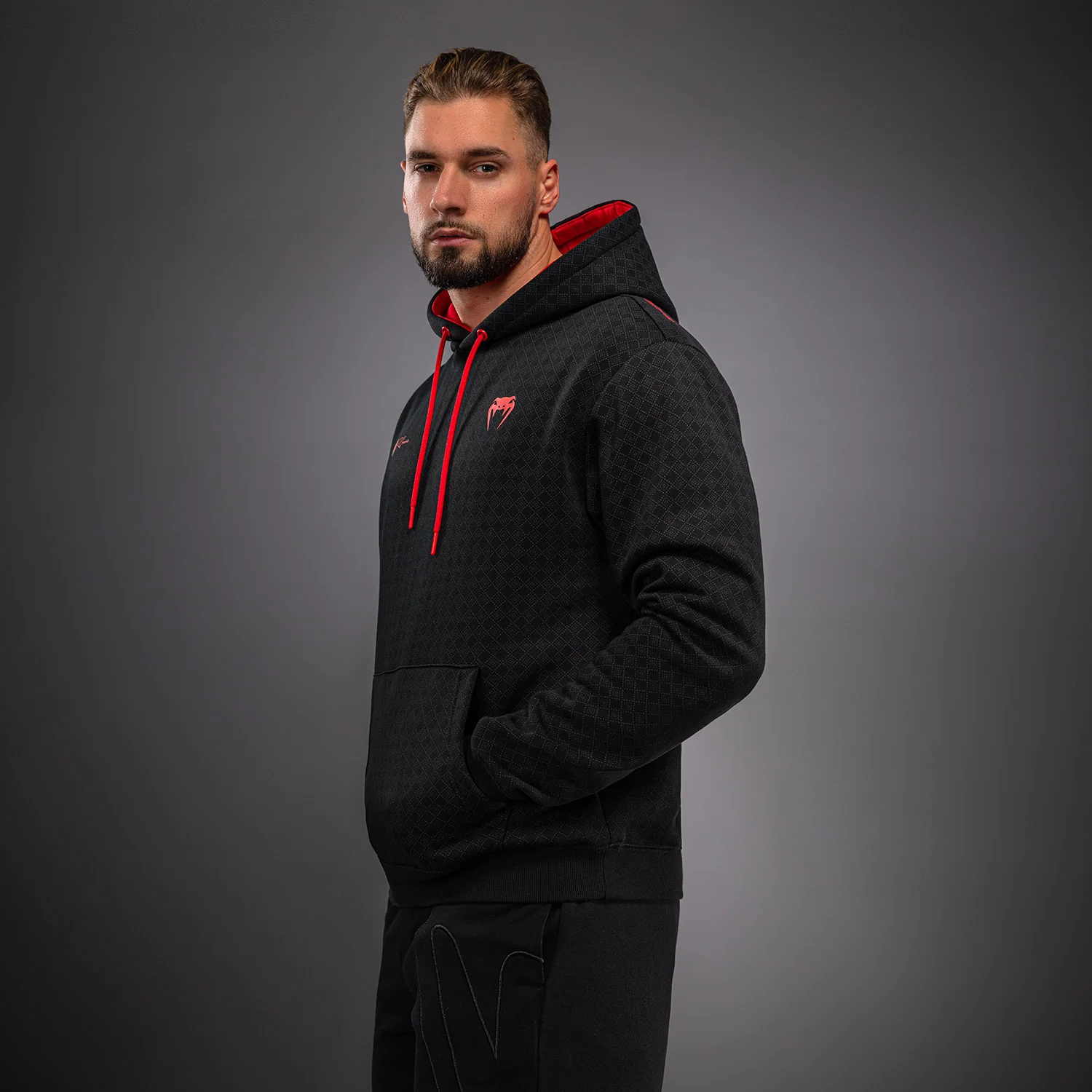 Venum x Roger Gracie Signature Hoodie - Black/Red - Image 2
