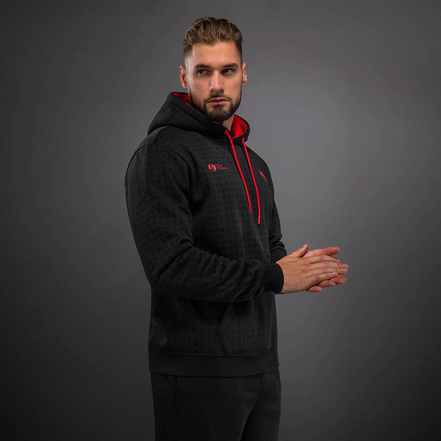 Venum x Roger Gracie Signature Hoodie - Black/Red - Image 3