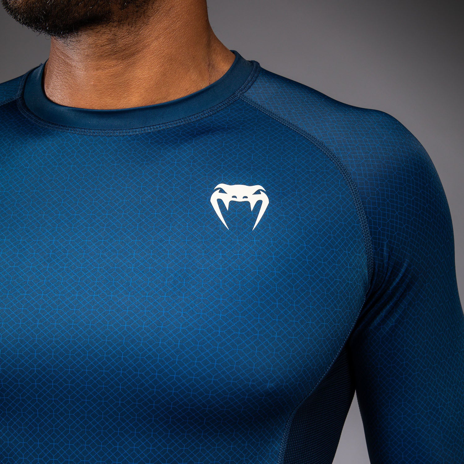 Venum x Roger Gracie Academy Long Sleeve Rashguard - Blue - Image 6
