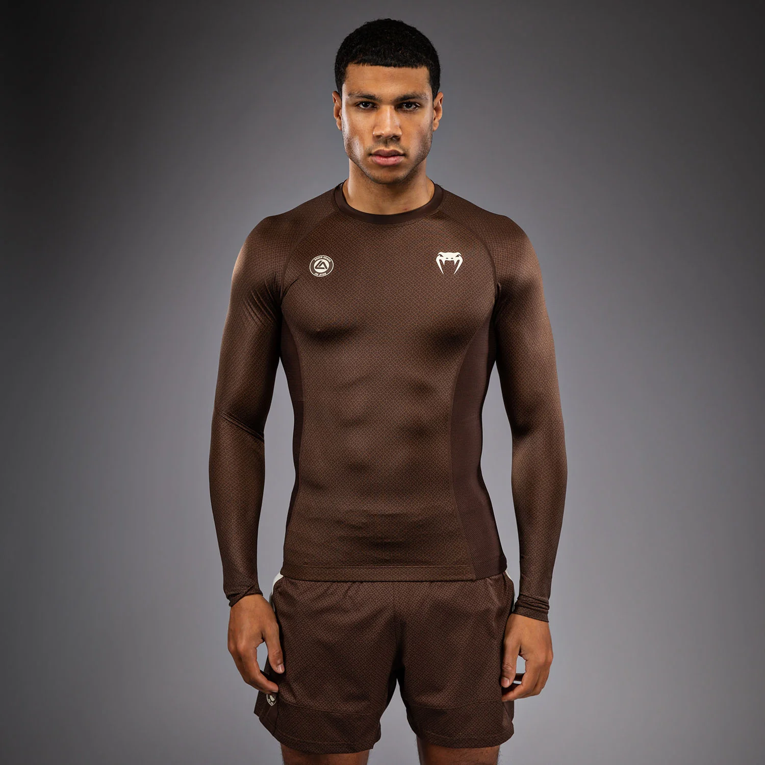 Venum x Roger Gracie Academy Long Sleeve Rashguard - Dark Brown