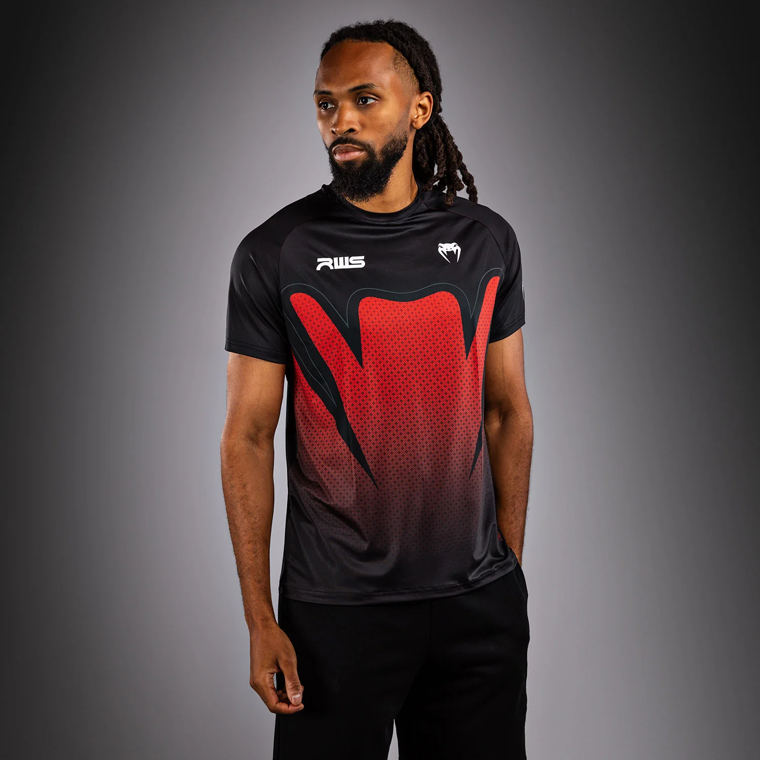 Venum x RWS 2.0 Men’s Dry-Tech T-Shirt - Black/Red - Image 2