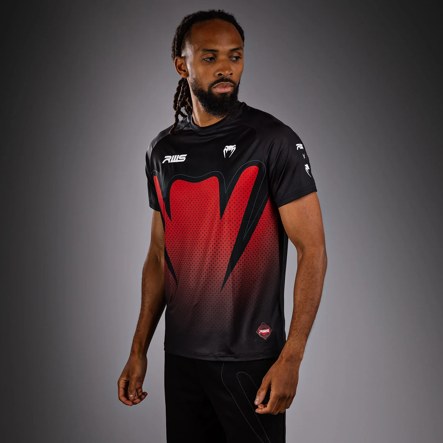 Venum x RWS 2.0 Men’s Dry-Tech T-Shirt - Black/Red - Image 3