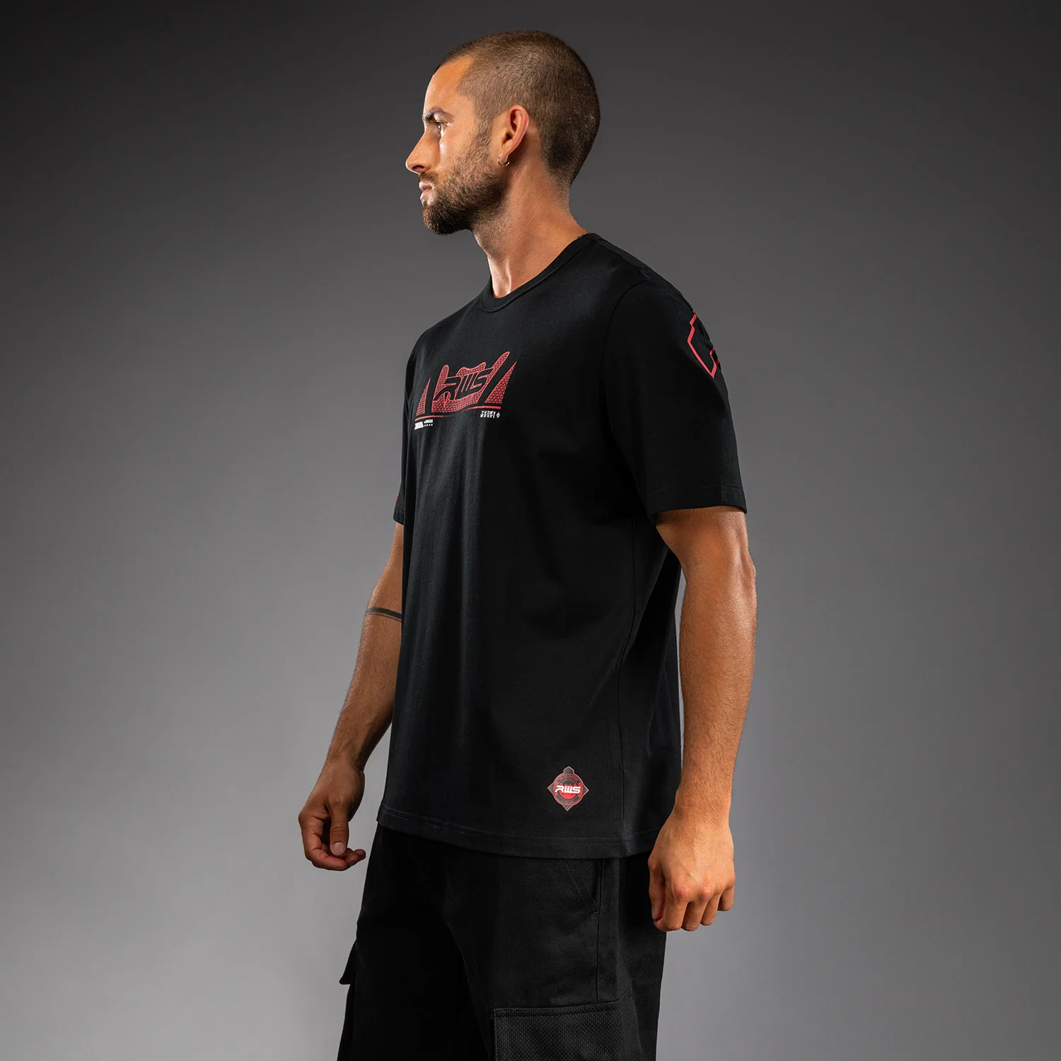 Venum x RWS 2.0 T-Shirt - Black/Red - Image 2