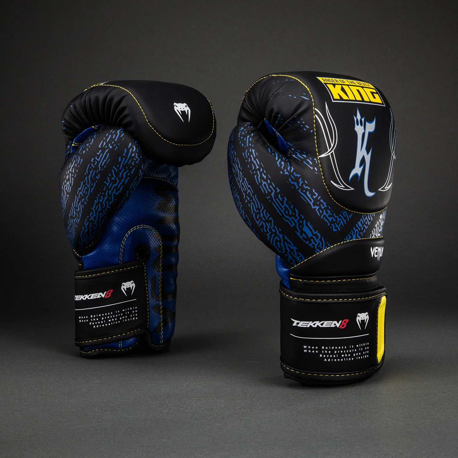 Venum x TEKKEN 8 Boxing Gloves - King - Black/Yellow - Image 2