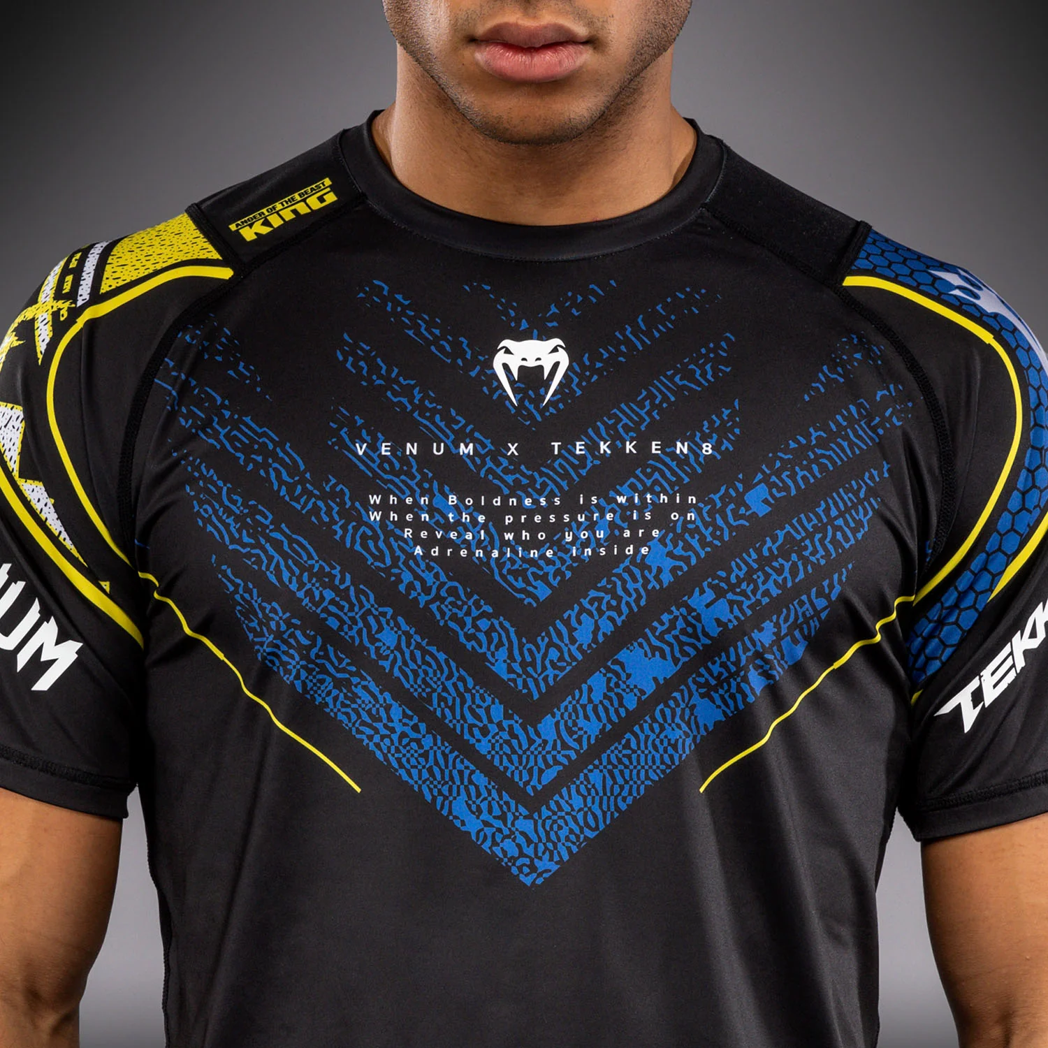 Venum x TEKKEN 8 Dry-Tech T-Shirt - King - Black/Yellow - Image 5