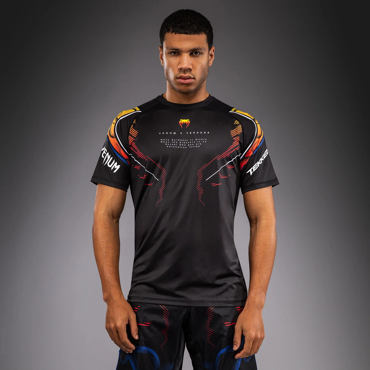 Venum x TEKKEN 8 Dry-Tech T-Shirt Yoshimitsu - Black/Orange