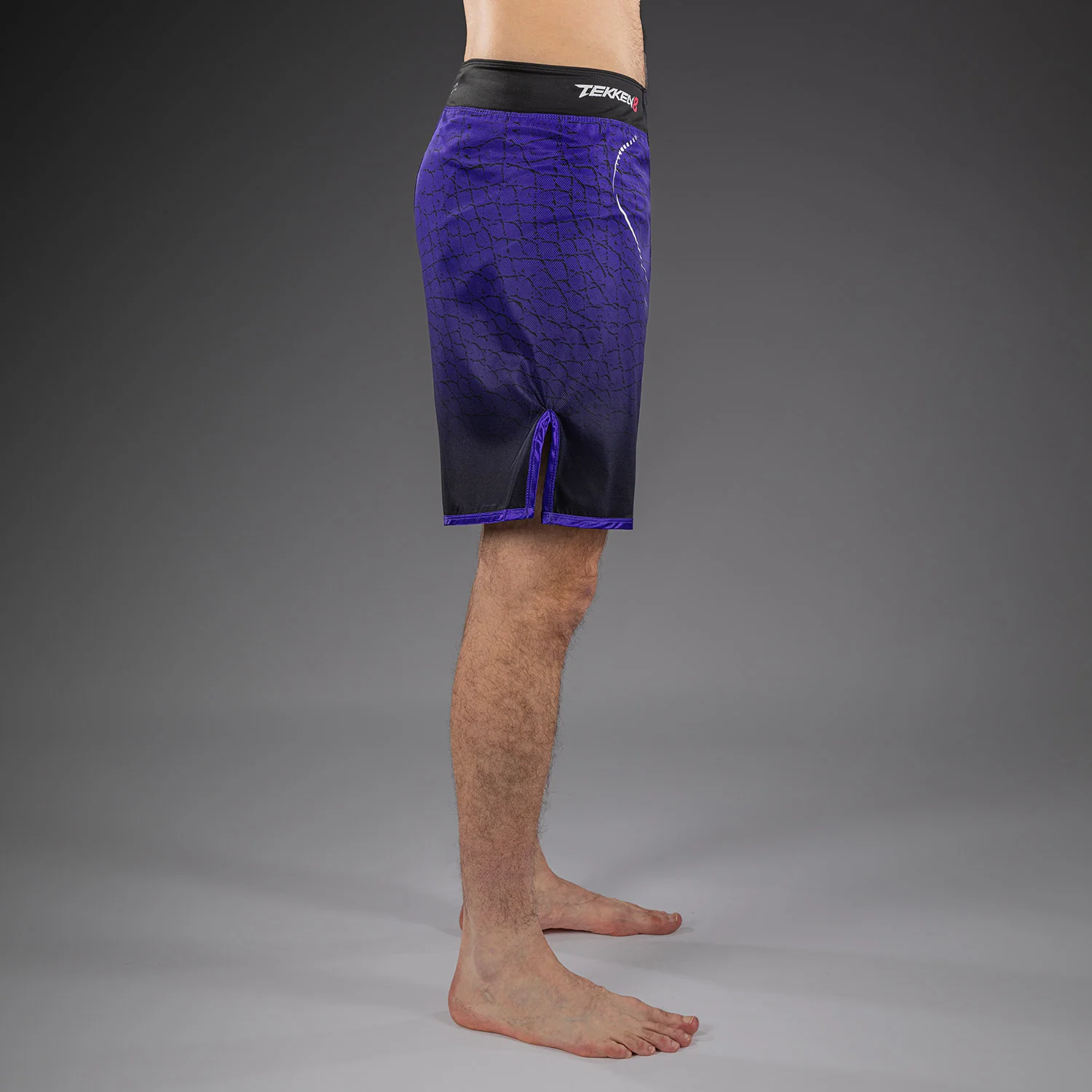 Venum x TEKKEN 8 Fight Shorts - Kazuya - Black/Purple - Image 2