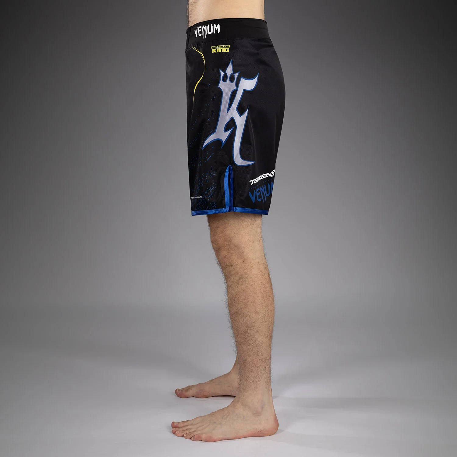 Venum x TEKKEN 8 Fight Shorts - King - Black/Yellow - Image 3