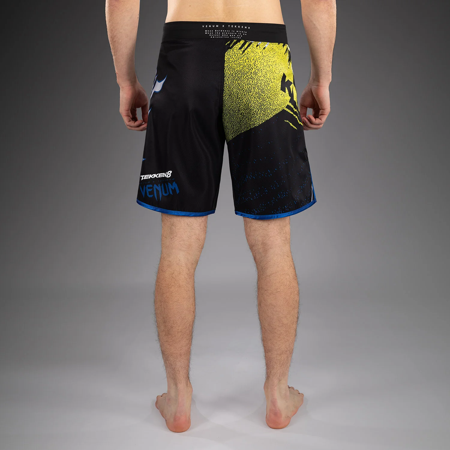 Venum x TEKKEN 8 Fight Shorts - King - Black/Yellow - Image 4