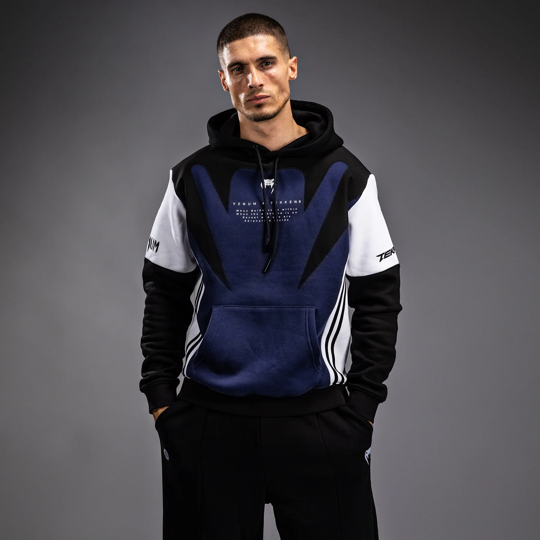 Venum x TEKKEN 8 - Jin Kazama Hoodie - Blue/Black/White