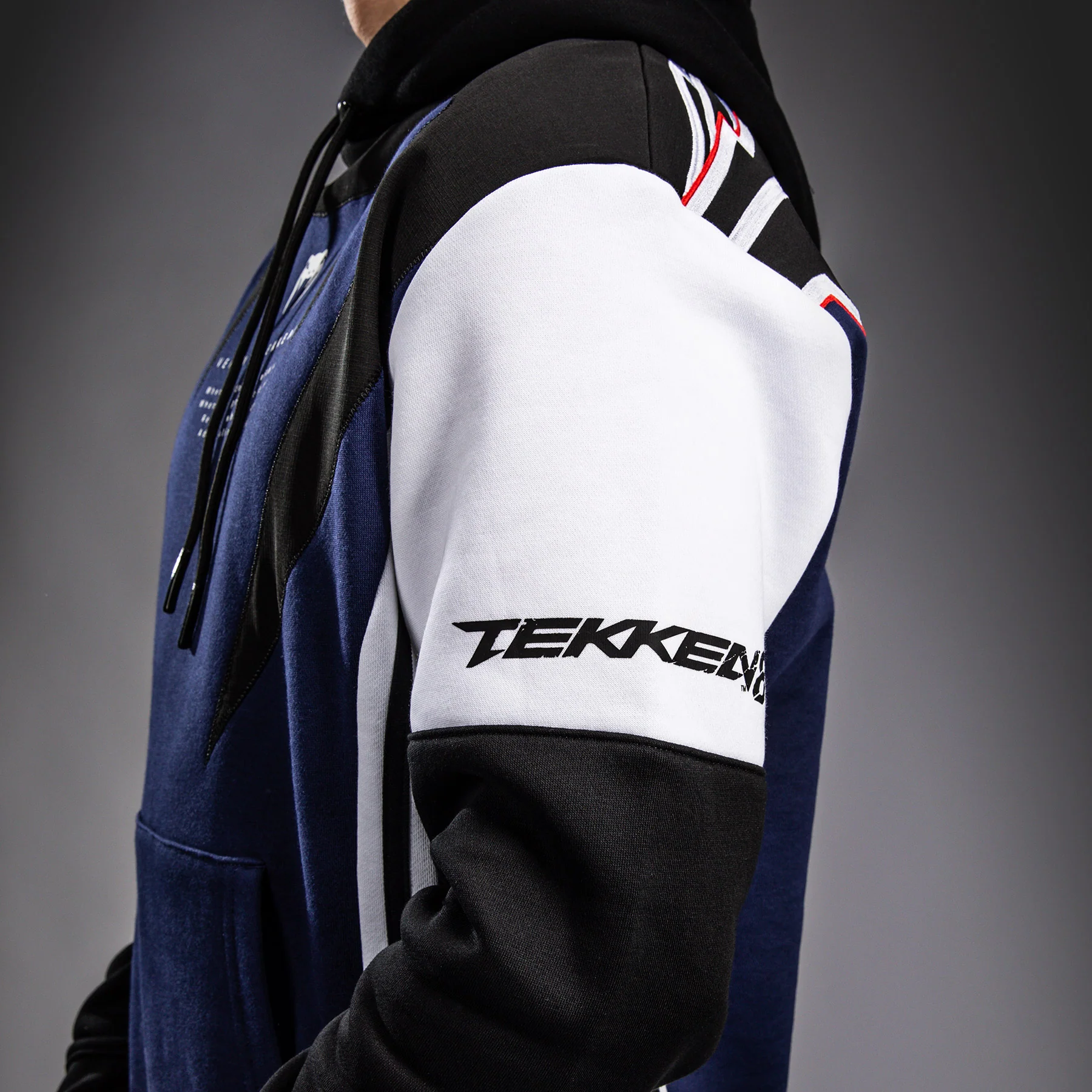 Venum x TEKKEN 8 - Jin Kazama Hoodie - Blue/Black/White - Image 8
