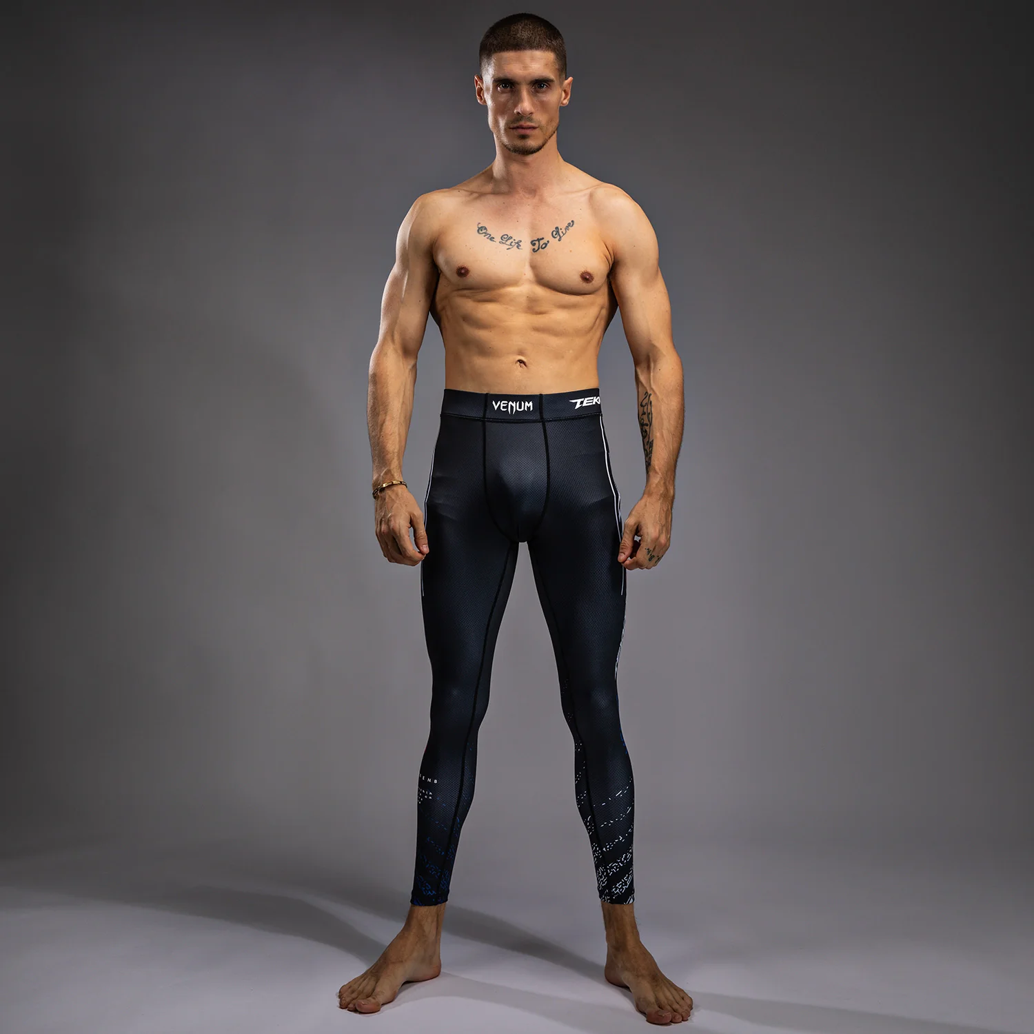 Venum x TEKKEN 8 - Jin Kazama Spats - Blue/Black/White