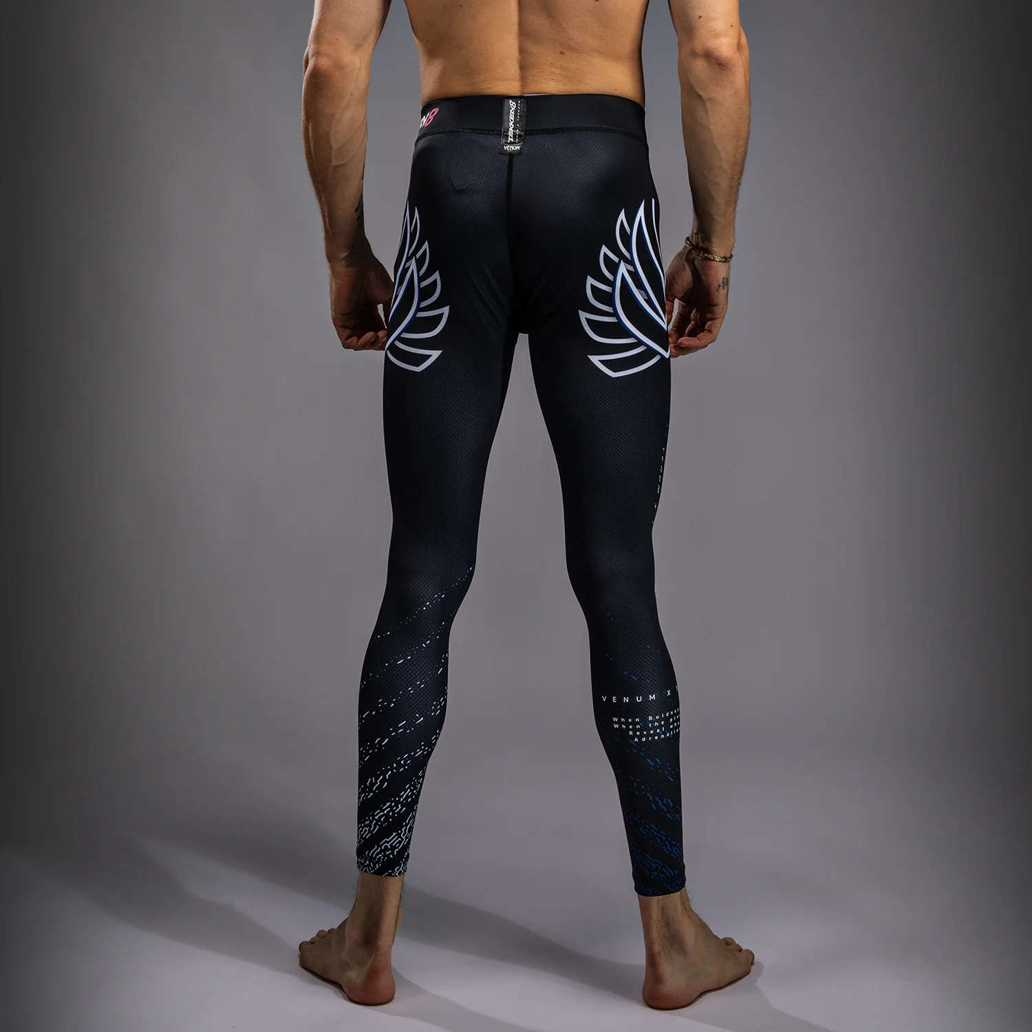 Venum x TEKKEN 8 - Jin Kazama Spats - Blue/Black/White - Image 4