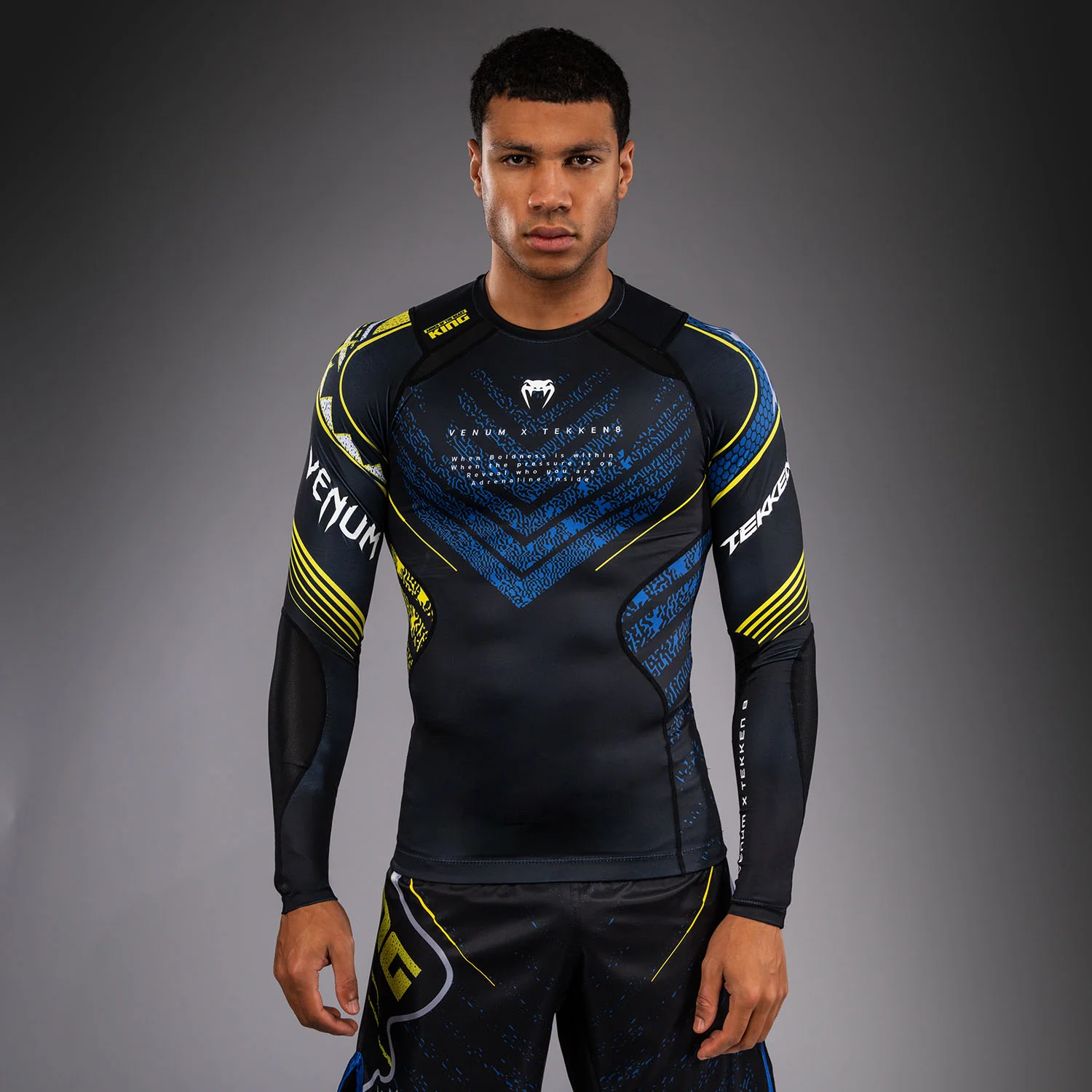 Venum x TEKKEN 8 Long Sleeve Rashguard - King - Black/Yellow