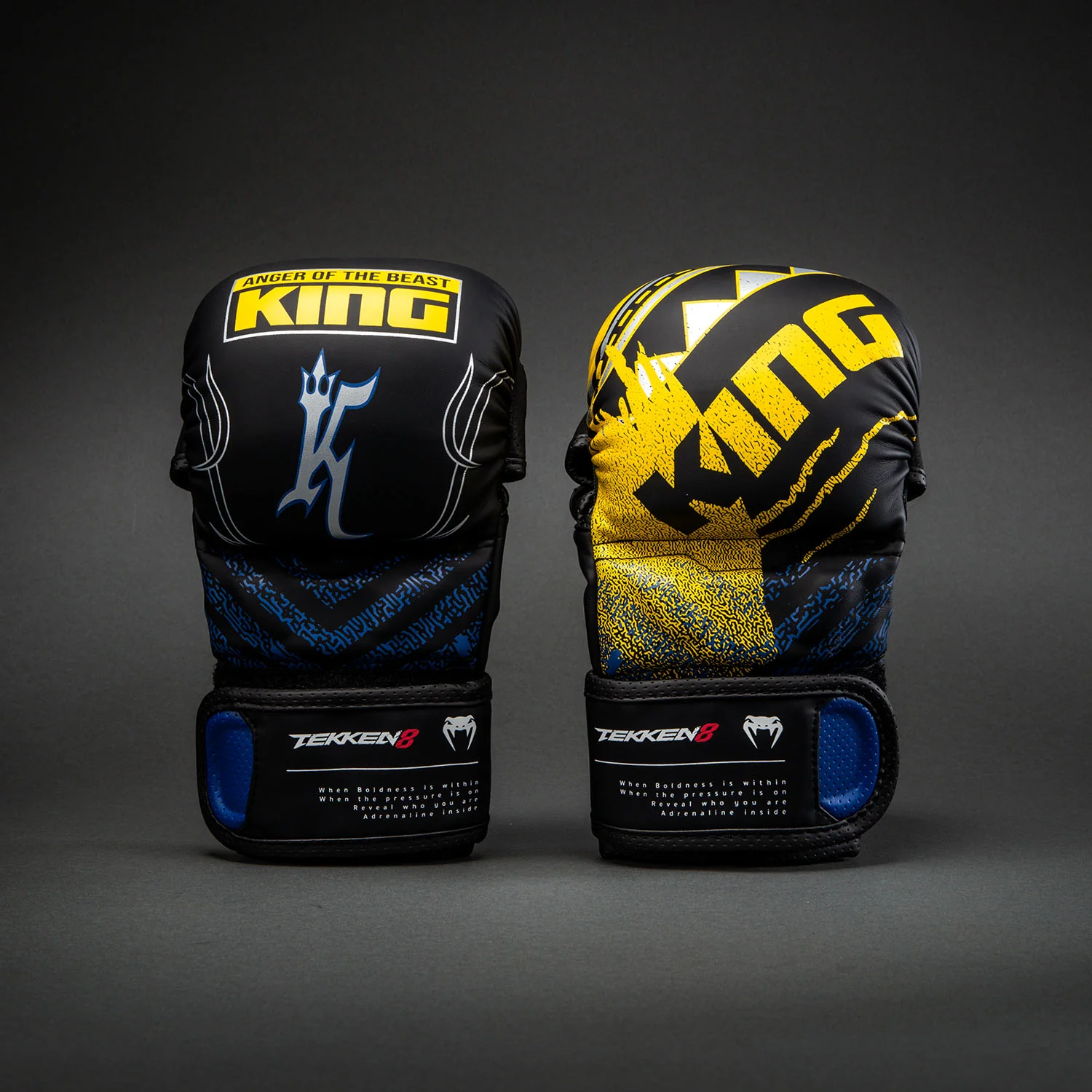 Venum x TEKKEN 8 Sparring Gloves - King - Black/Yellow - Image 3