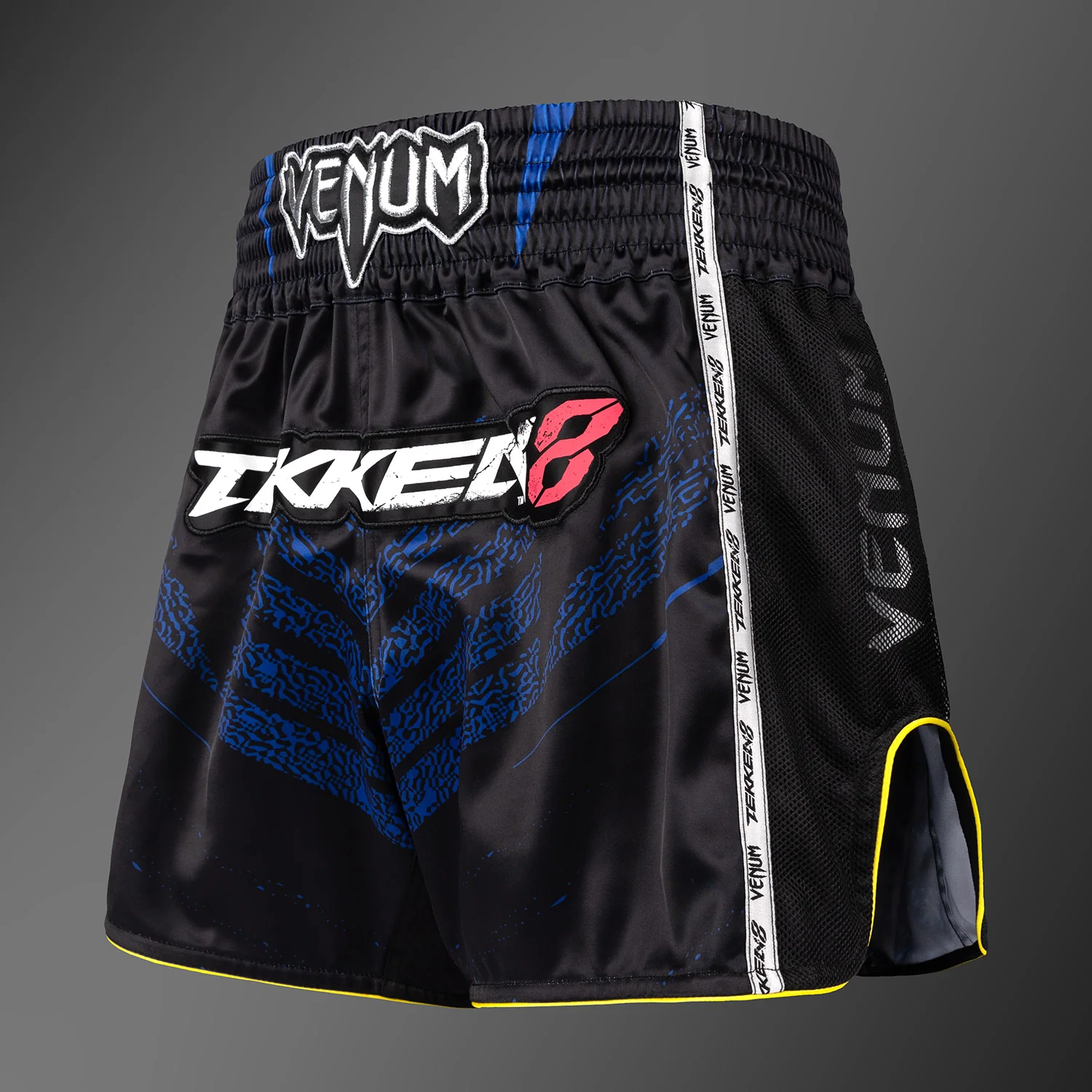 Venum x TEKKEN 8 Muay Thai Shorts - King - Black/Yellow - Image 2
