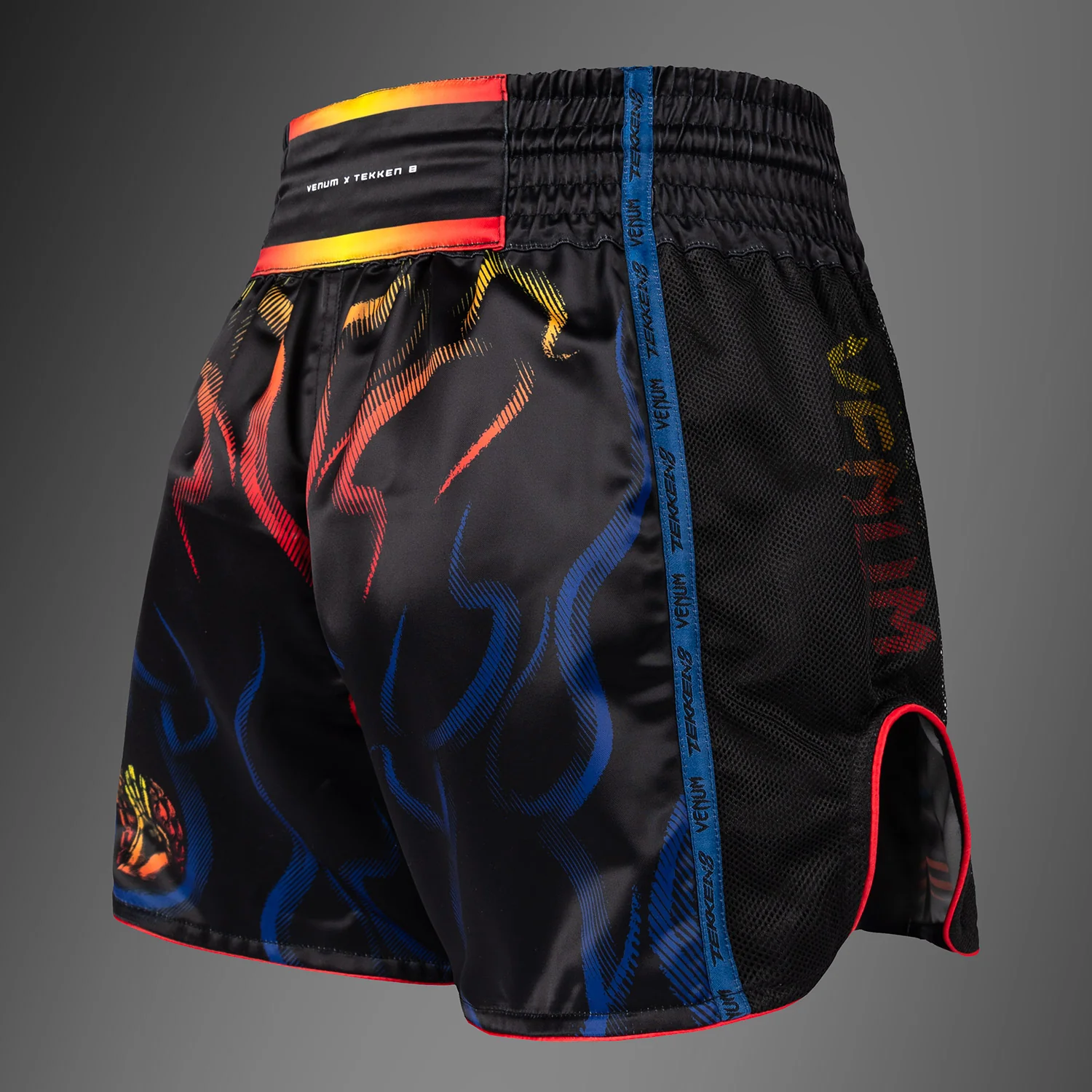Venum x TEKKEN 8 Muay Thai Shorts - Yoshimitsu - Black/Orange - Image 3