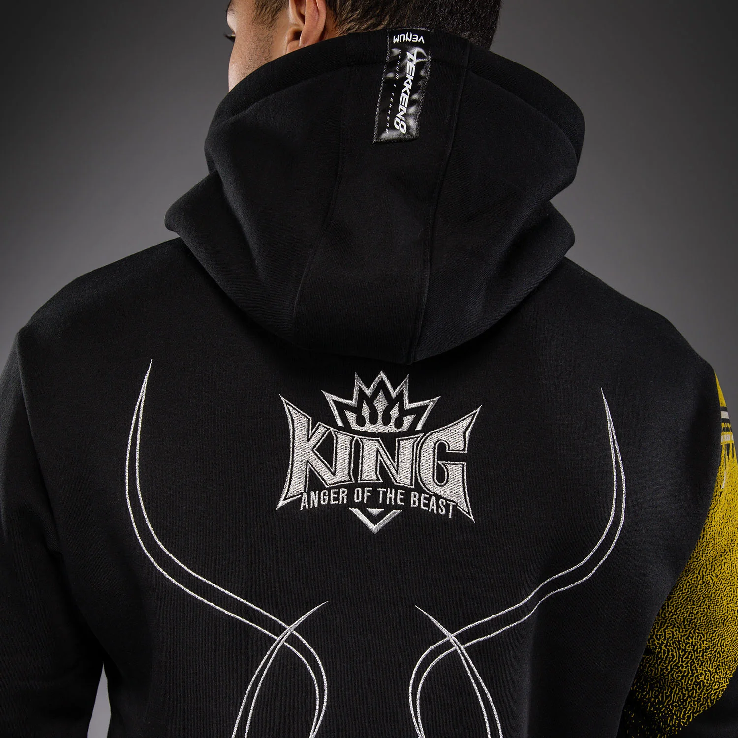Venum x TEKKEN 8 Pullover Hoodie - King - Black/Yellow - Image 8